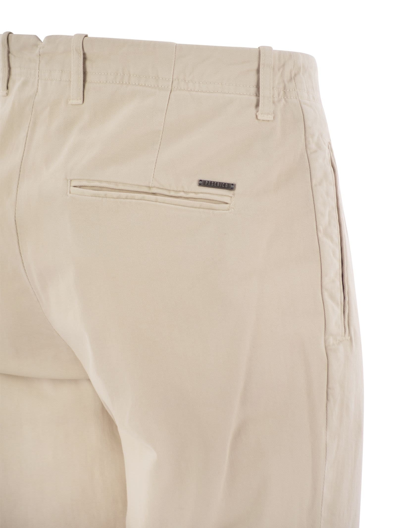 Peserico Men Cotton Trousers With Darts