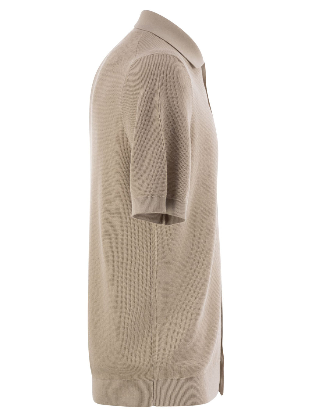 Peserico Men Polo Cardigan In Pure Cotton Yarn