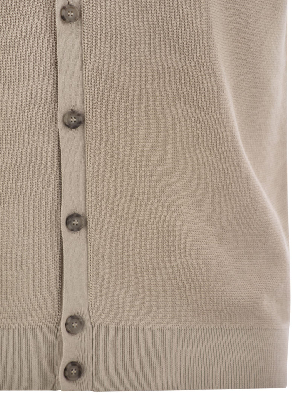 Peserico Men Polo Cardigan In Pure Cotton Yarn