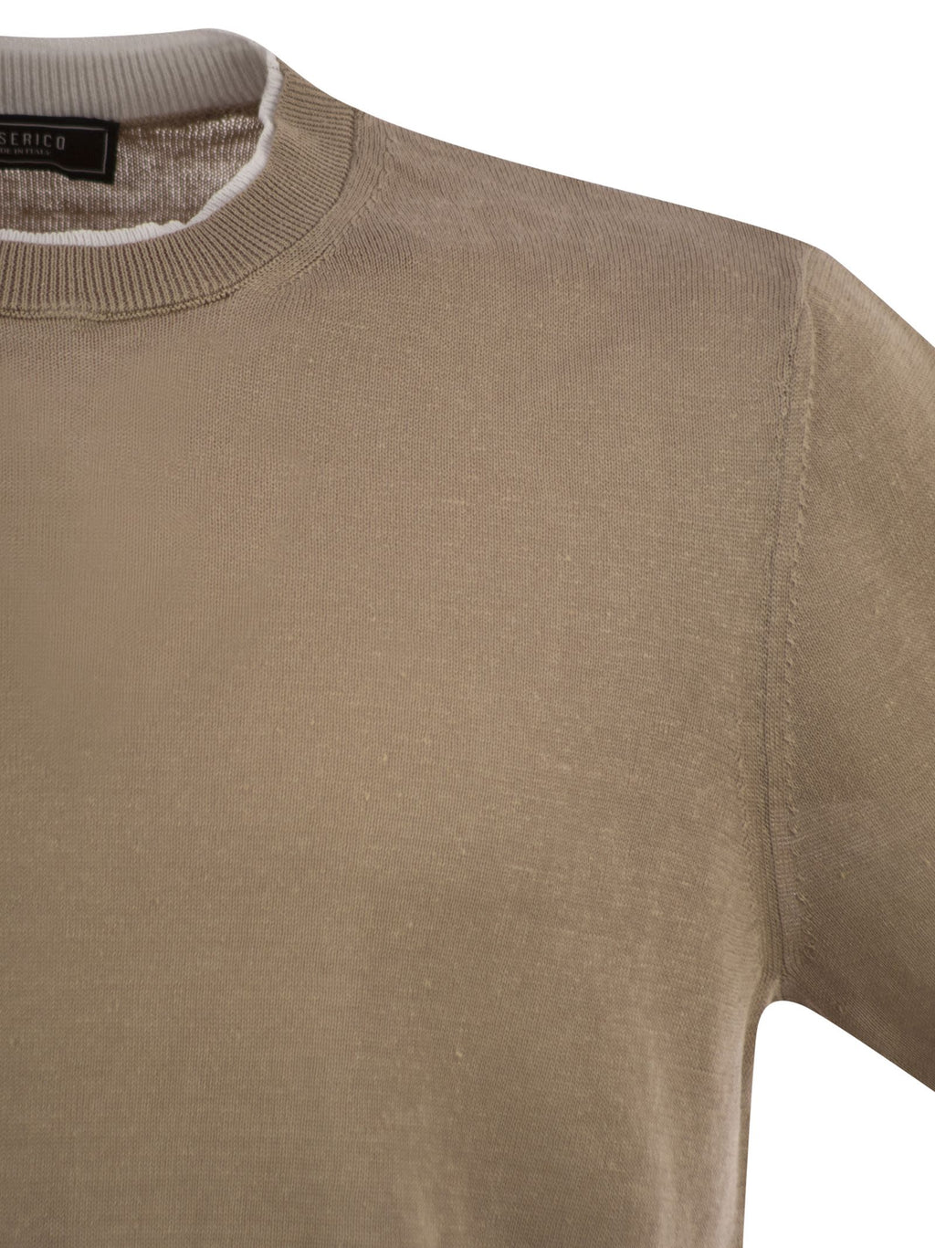 Peserico Men T-Shirt In Linen And Cotton Yarn