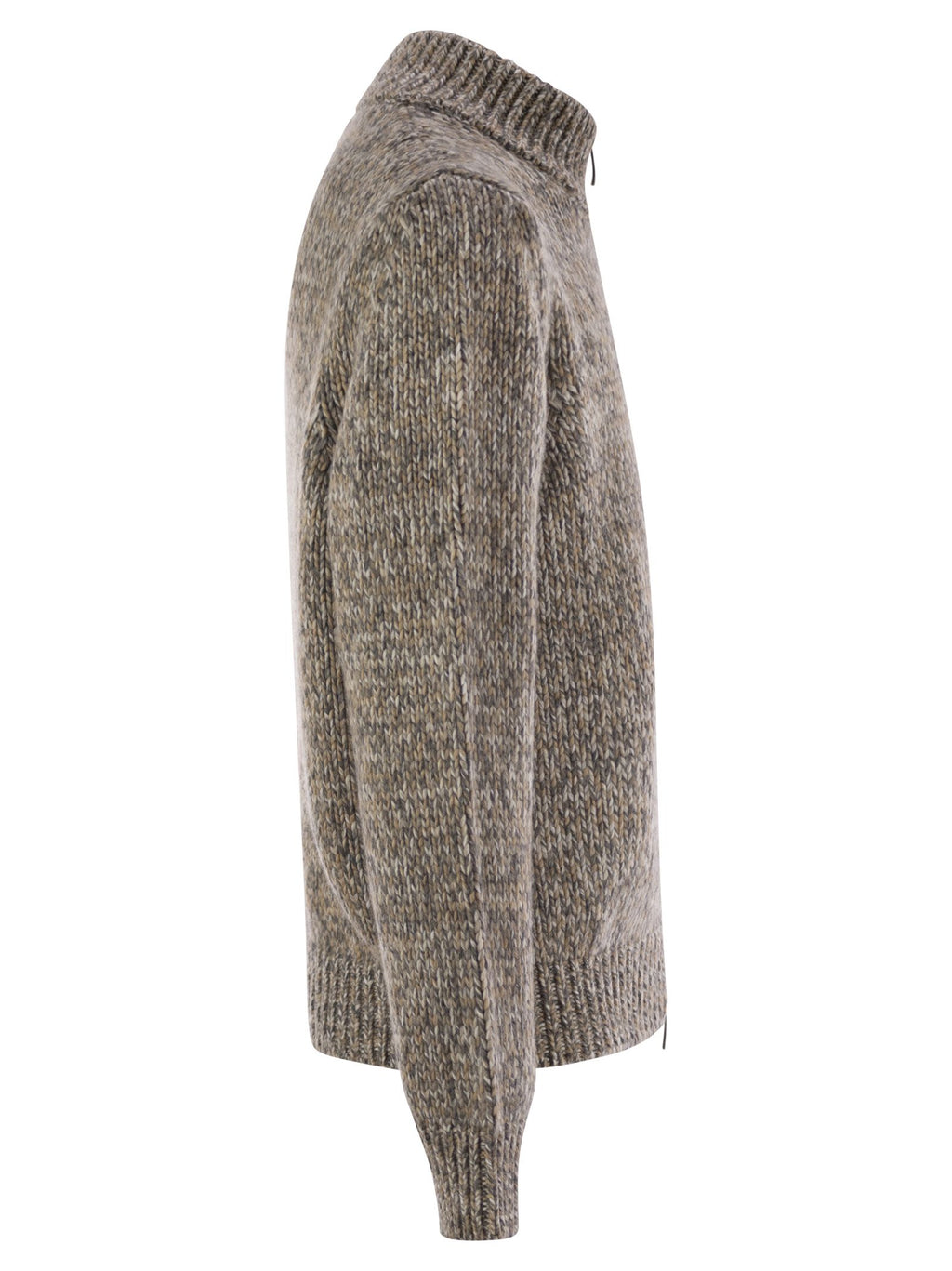 Peserico Men Wool-Blend Turtleneck Cardigan