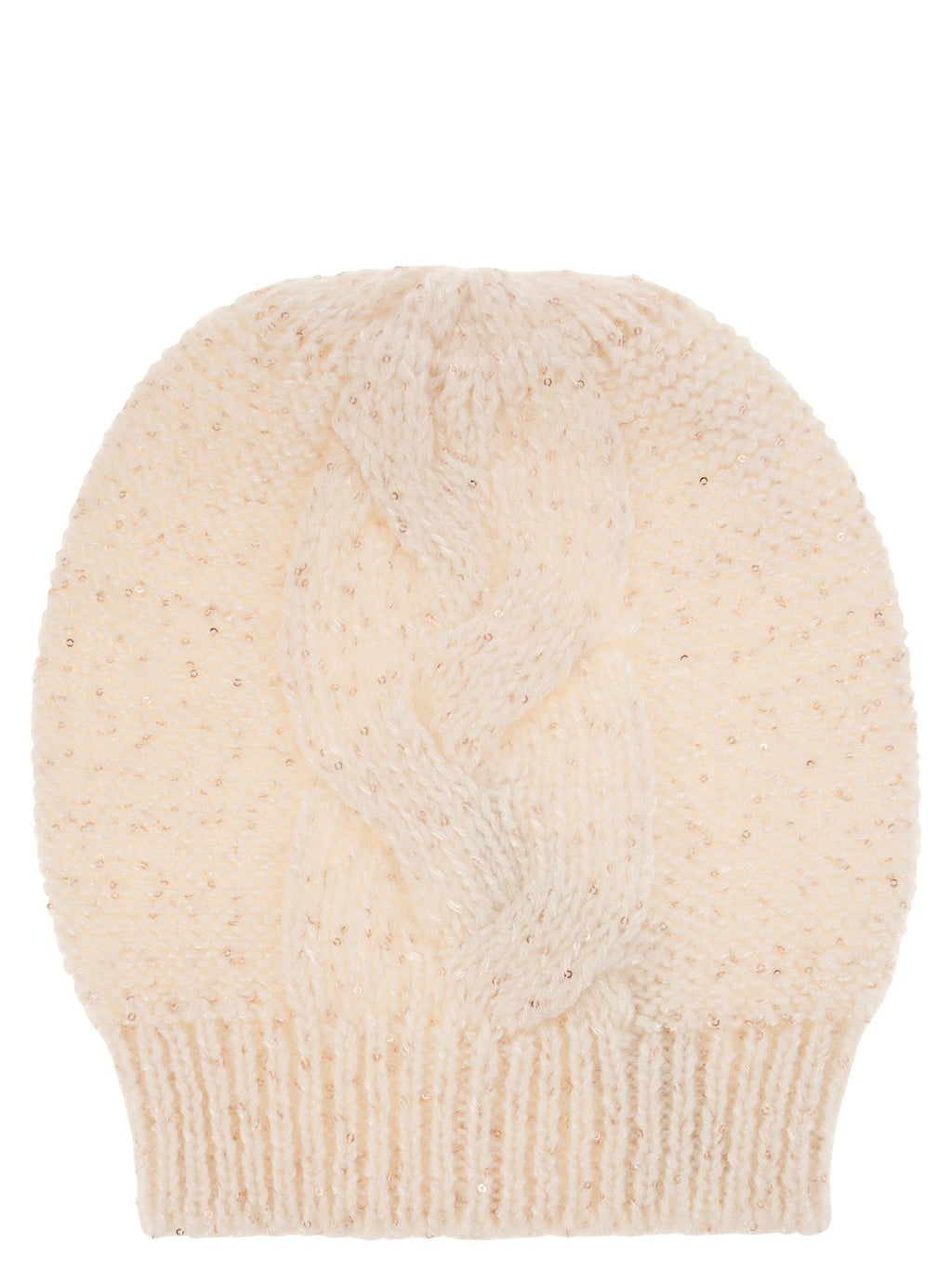 Peserico Women Wool, Silk And Cashmere Braided Cap
