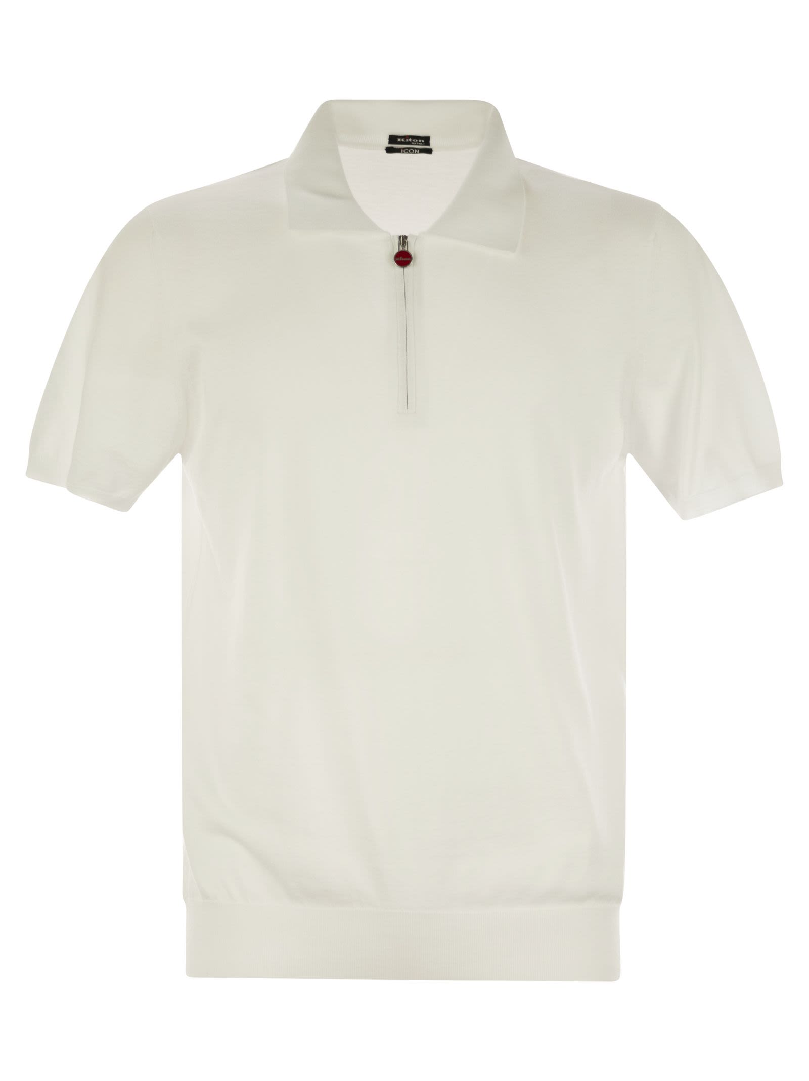 Kiton Men Short-Sleeved Polo-Zip