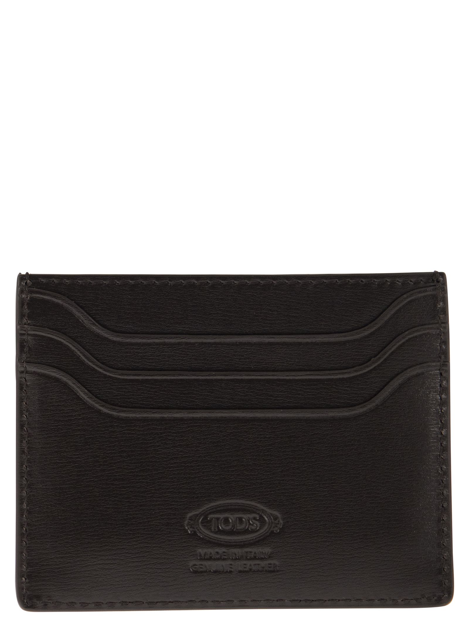 Tod's Men Leather Card Holder With Logo