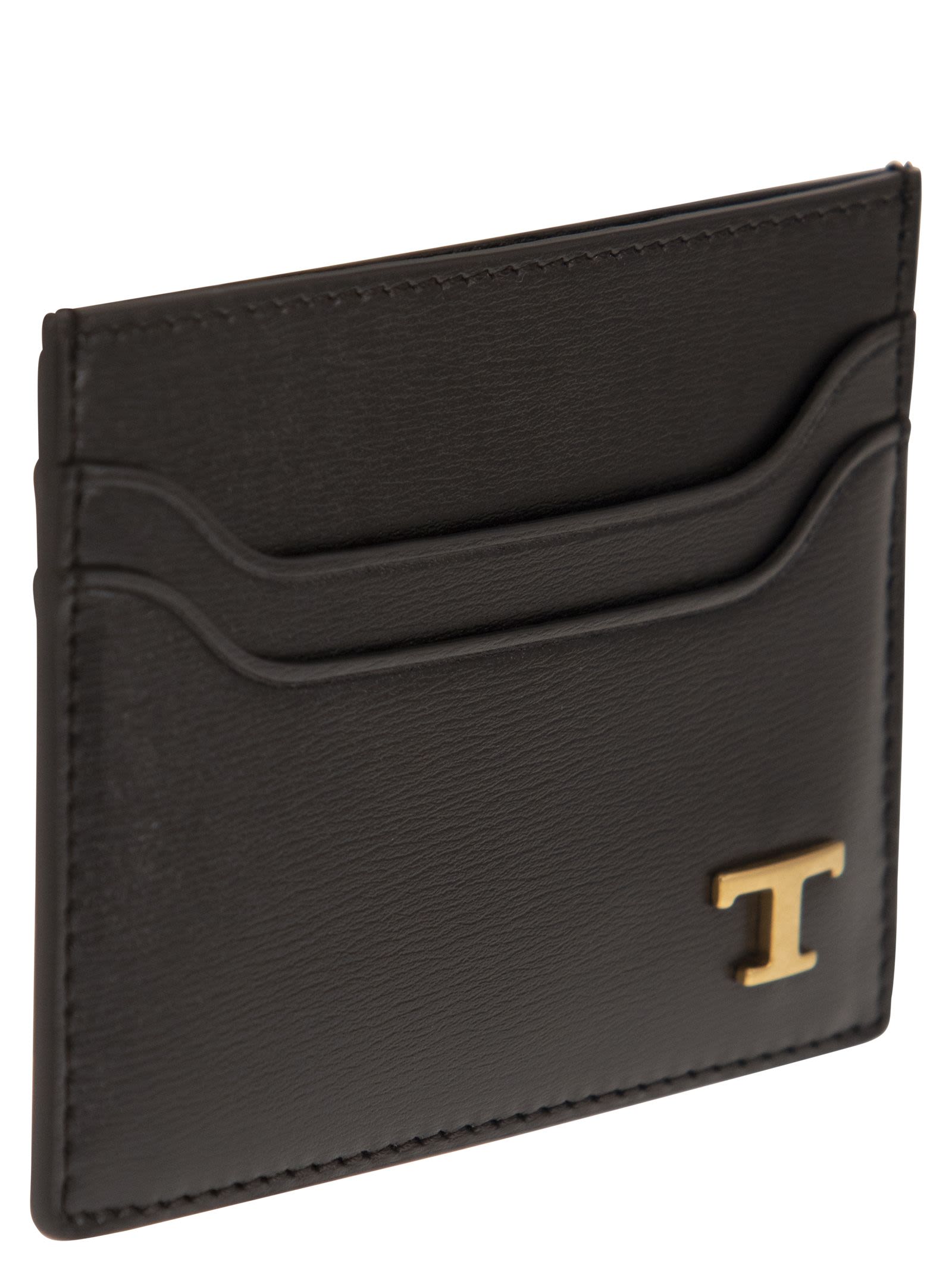 Tod's Men Leather Card Holder With Logo