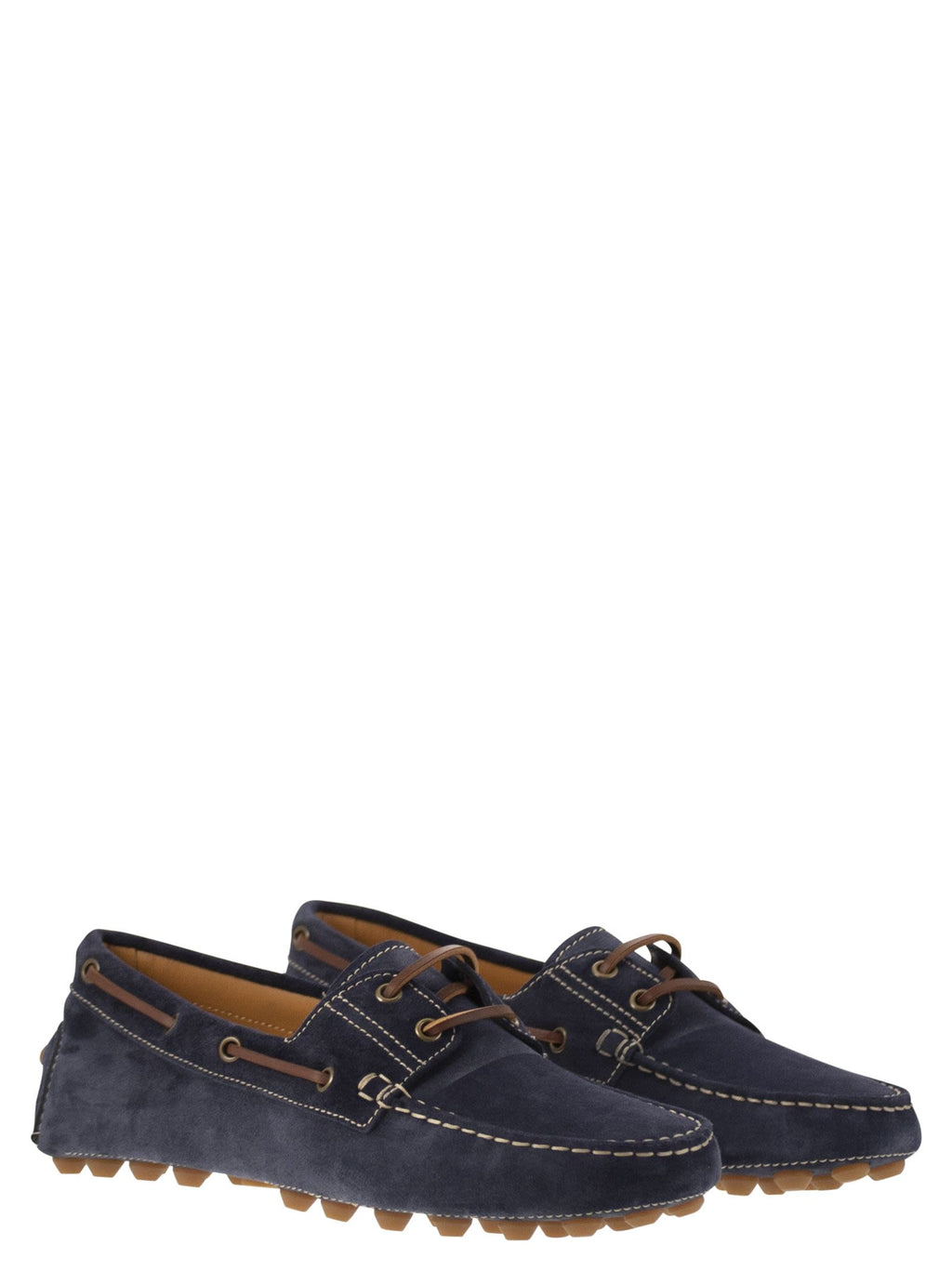 Tod's Men Rubber Bubble Suede Boat
