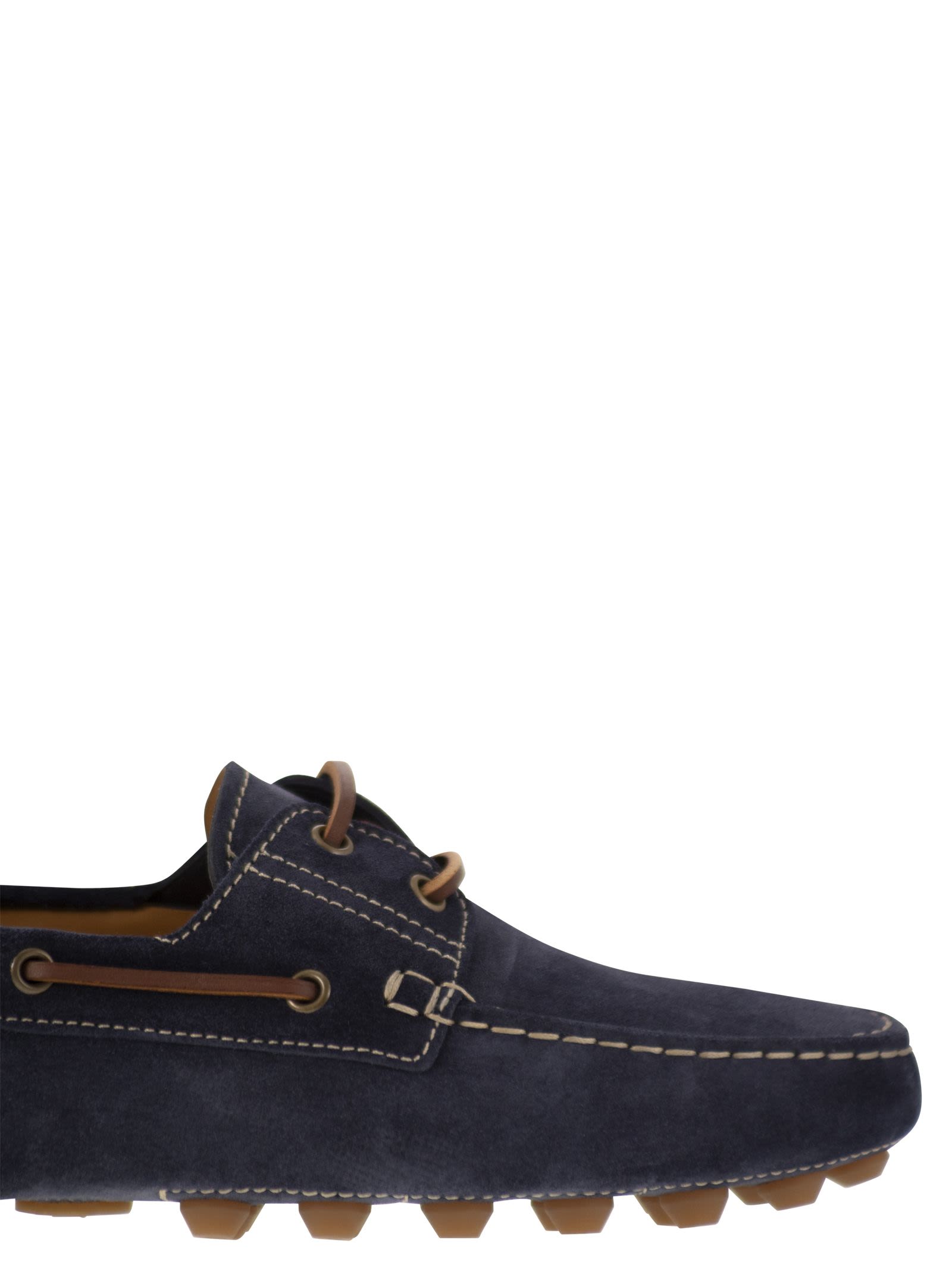 Tod's Men Rubber Bubble Suede Boat