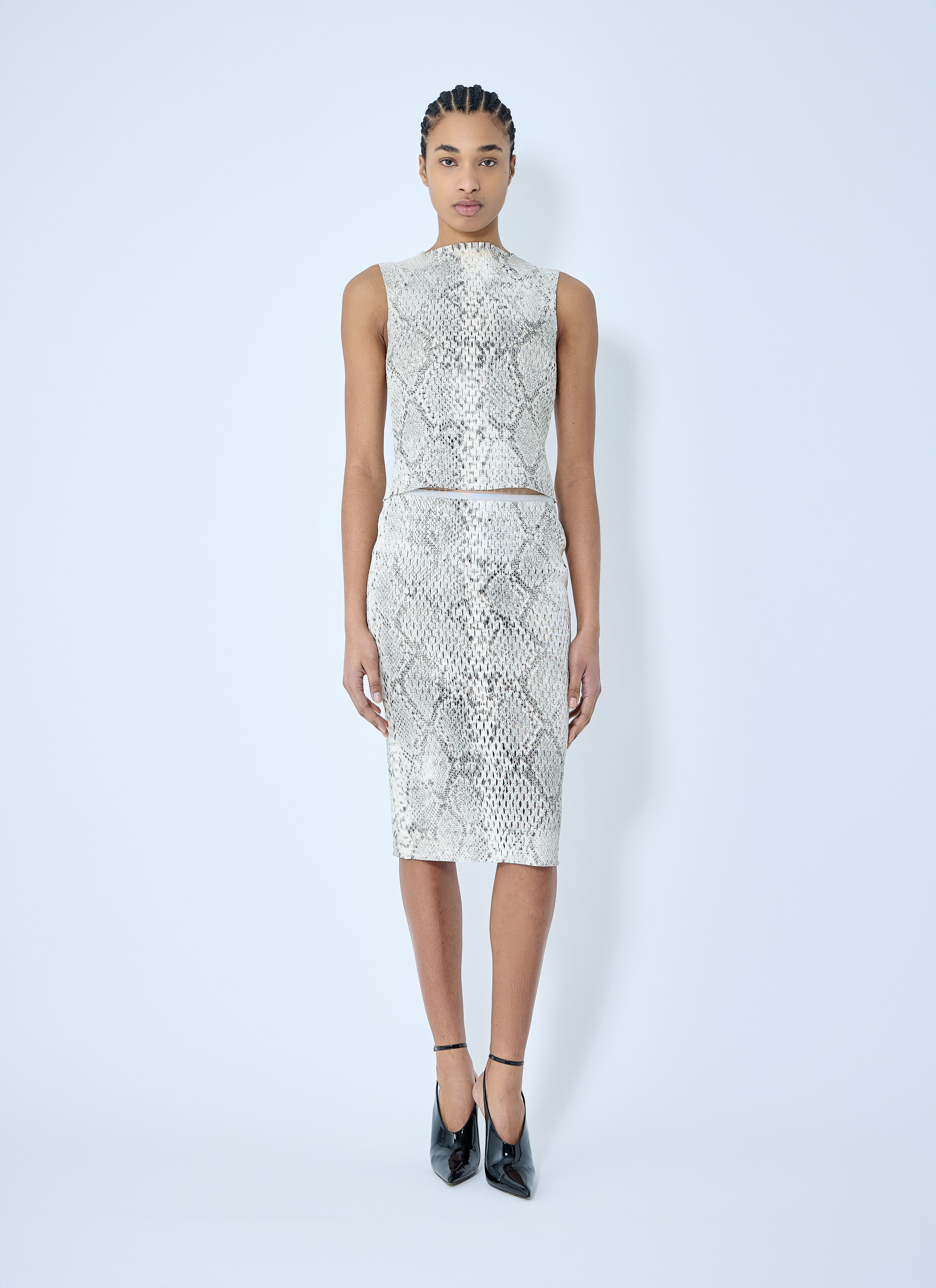 Alexander Wang Women Snake-Print Embossed Tank Top