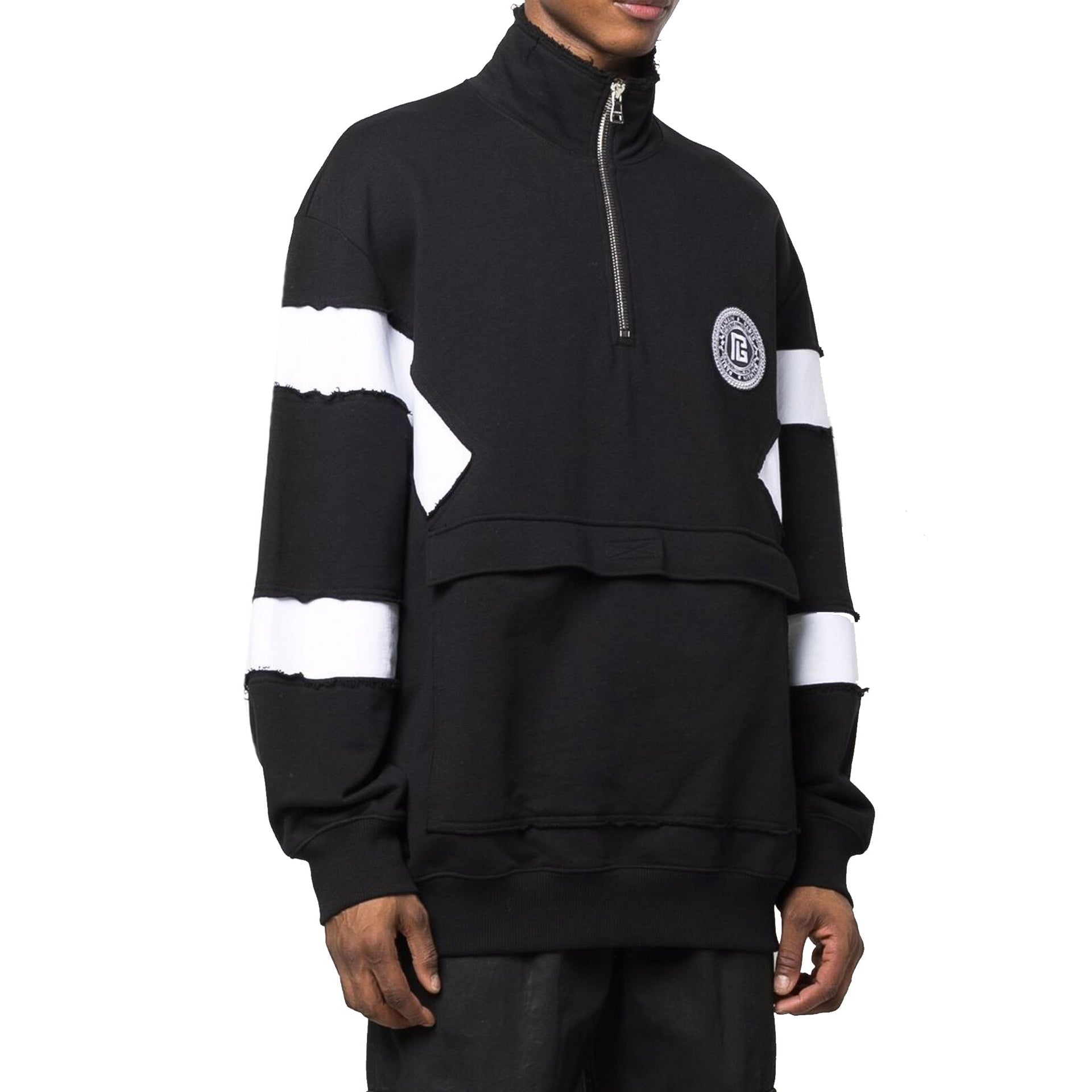 Balmain Circle Logo Cotton Sweatshirt Men