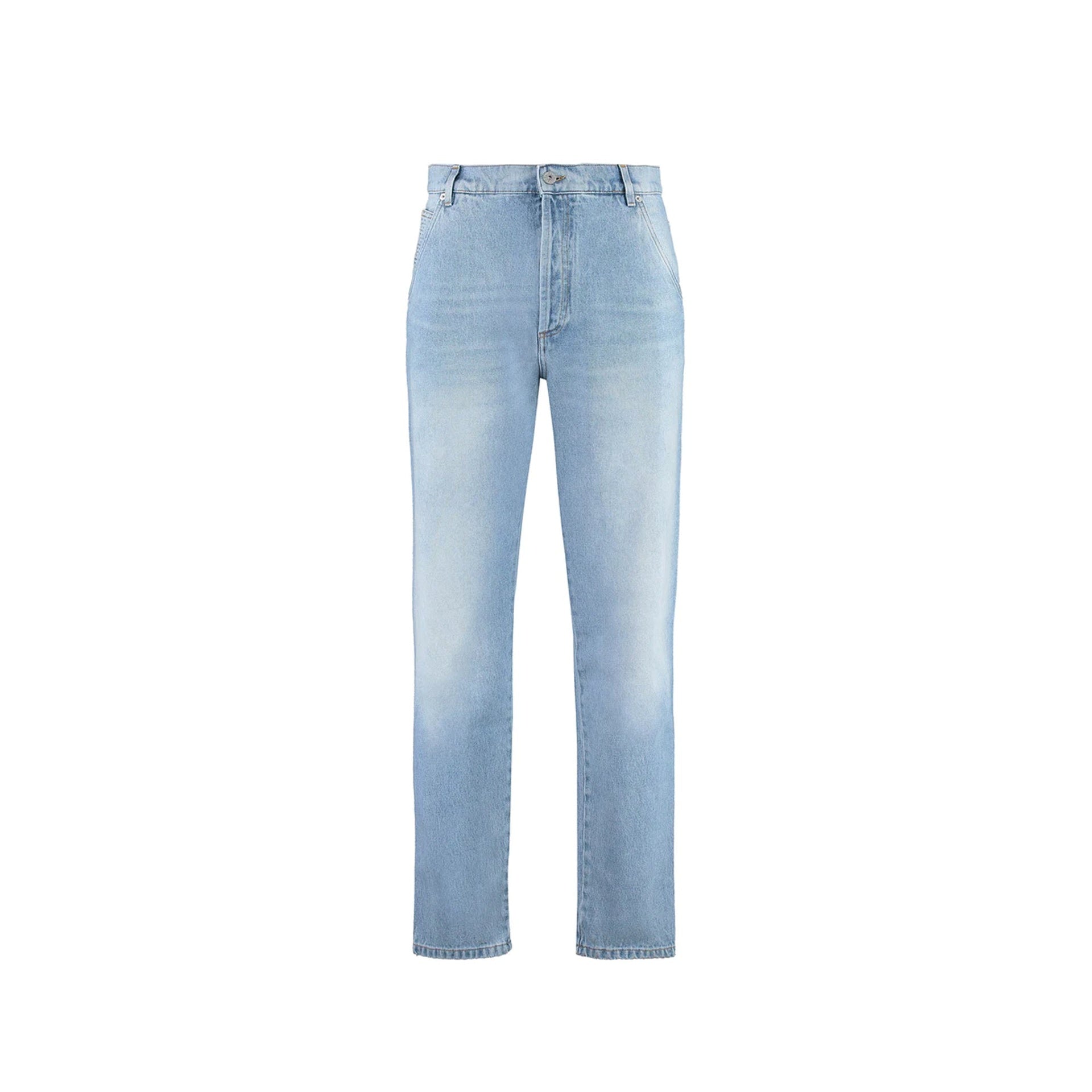 Balmain Cropped Straight Jeans Men