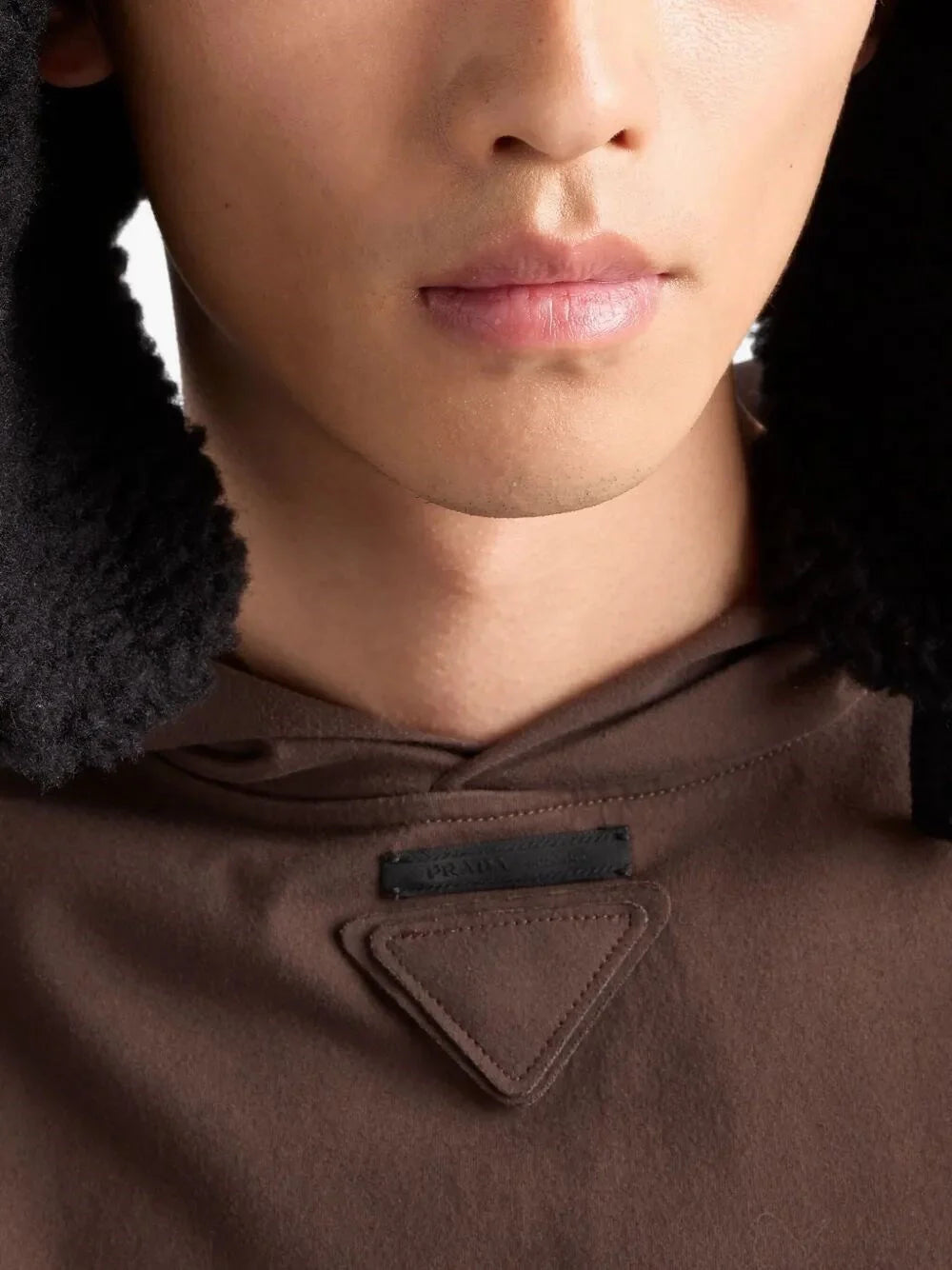 Prada Men Cotton Hooded T-Shirt