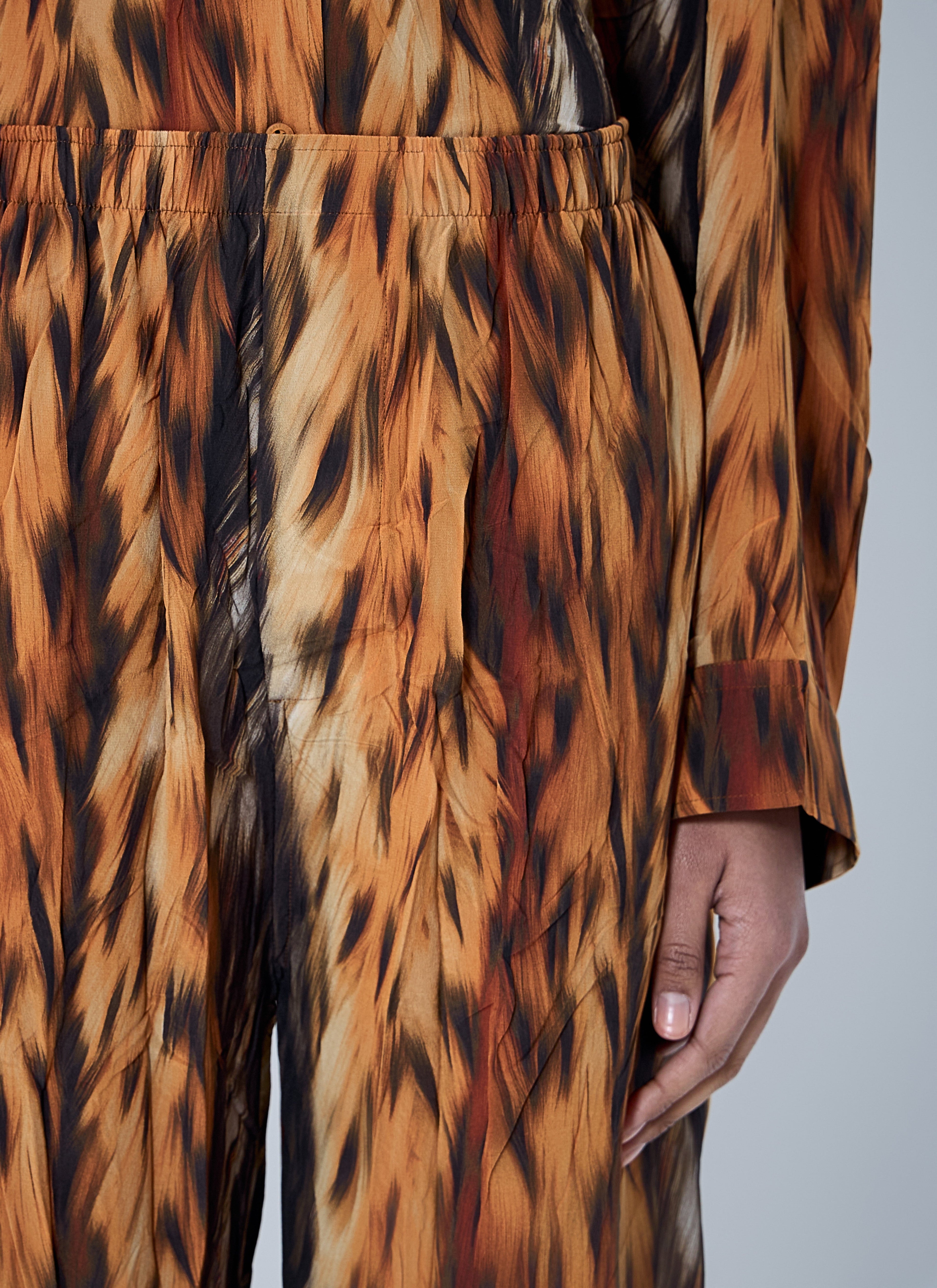 Balenciaga Women Ai Croc Silk Pants