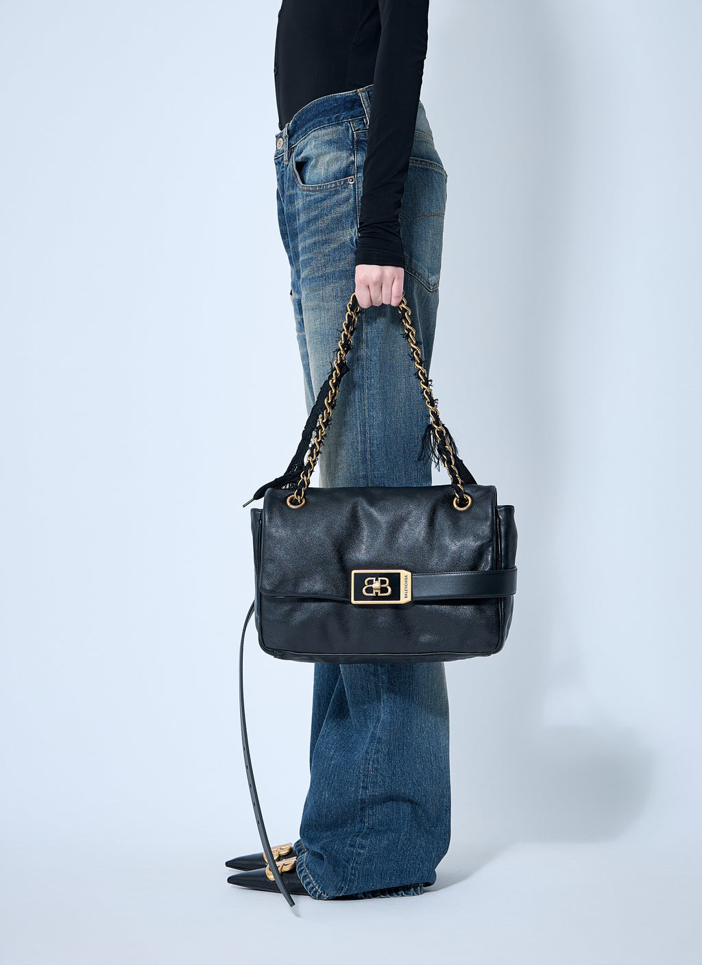 Balenciaga Women Modu Flap Shoulder Bag