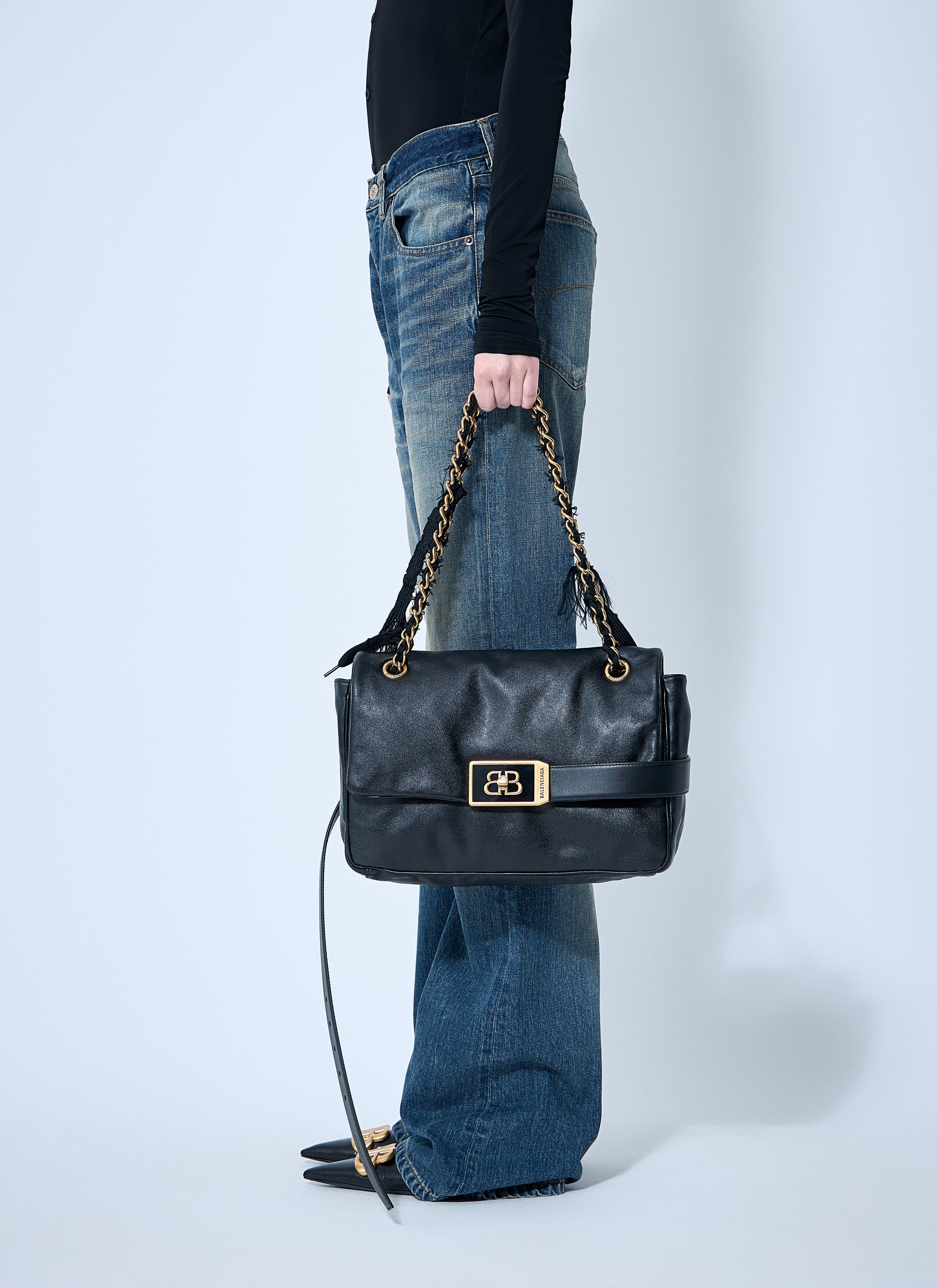 Balenciaga Women Modu Flap Shoulder Bag