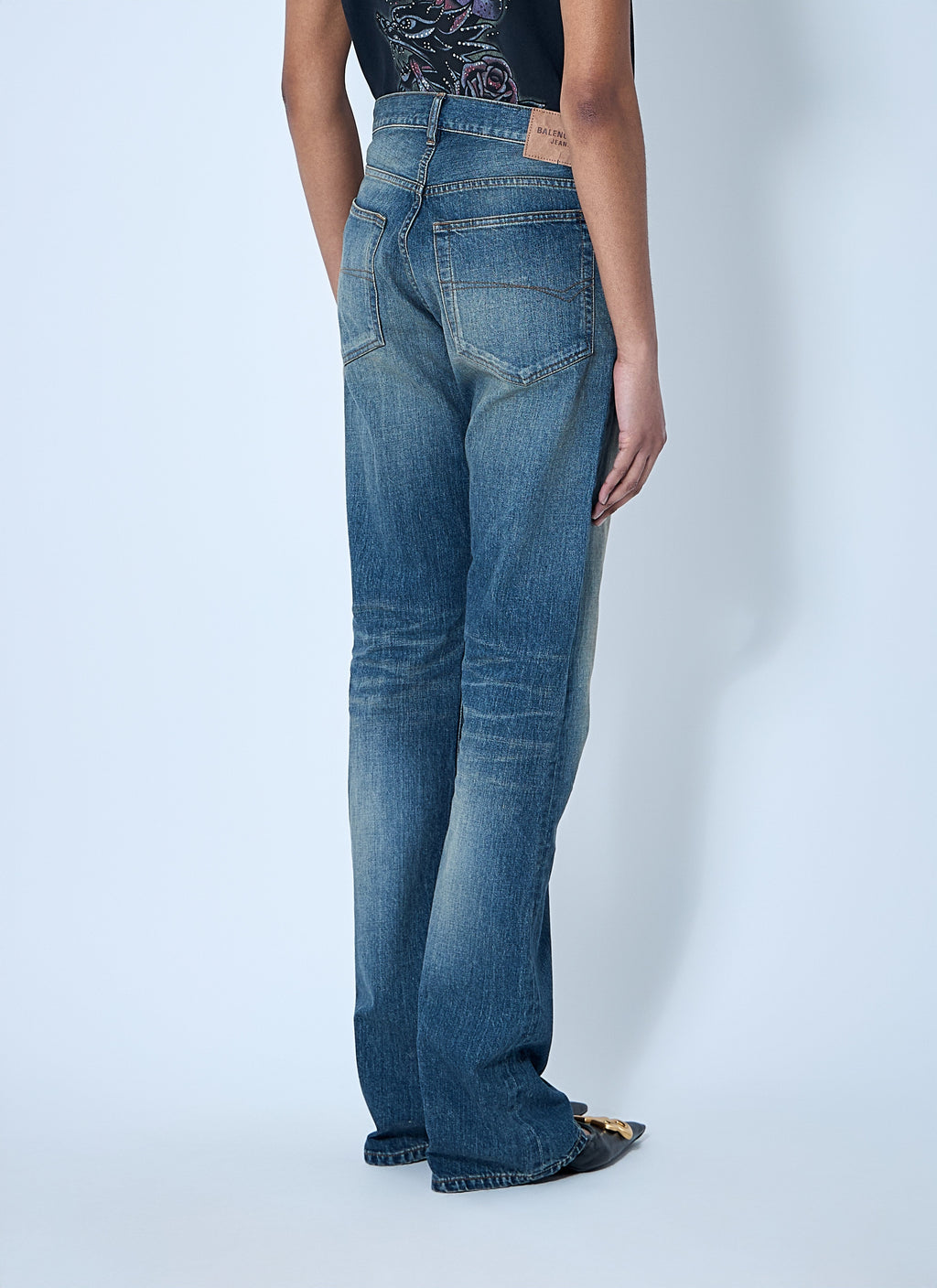 Balenciaga Women Logo Patch Jeans