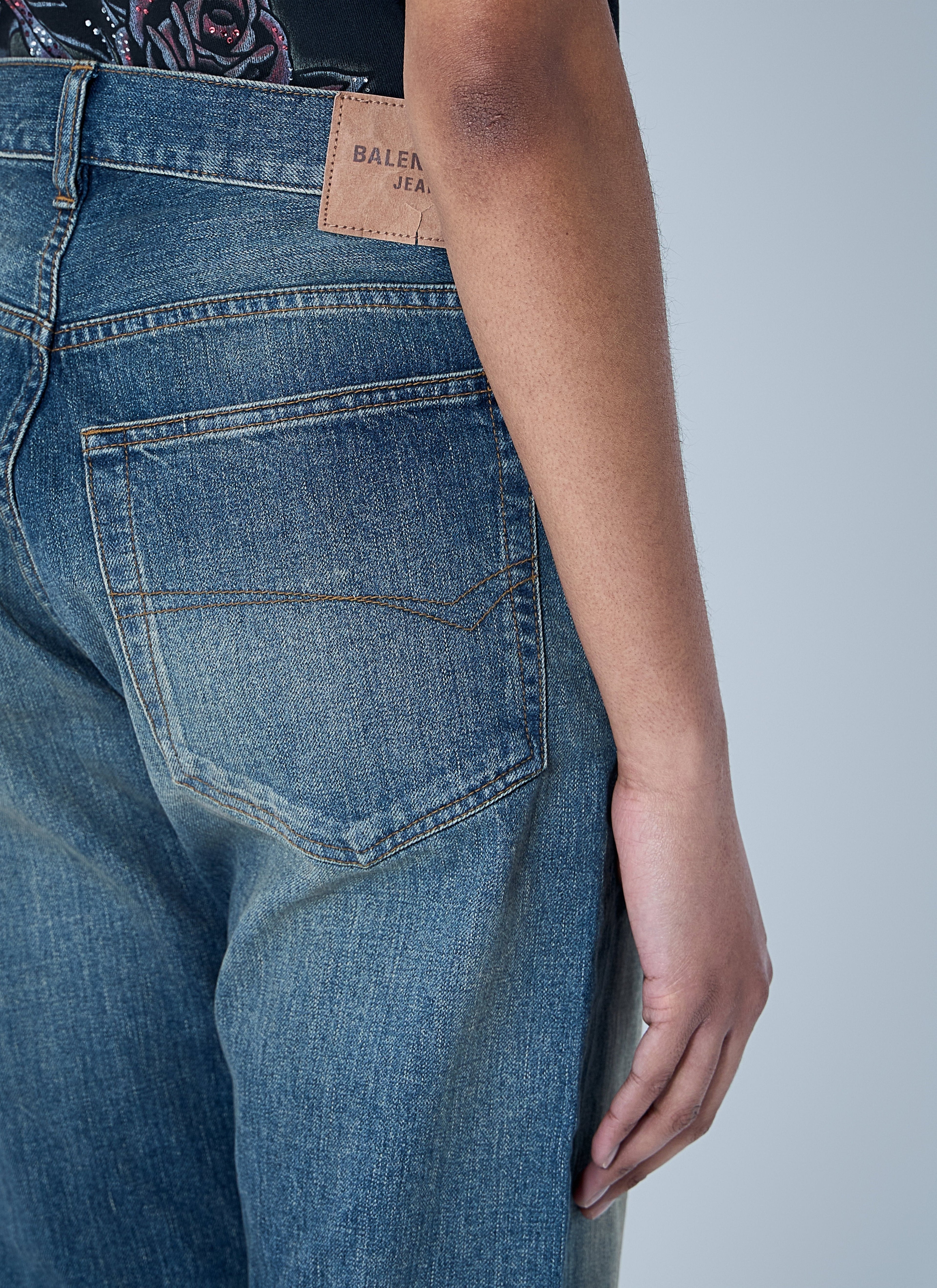 Balenciaga Women Logo Patch Jeans