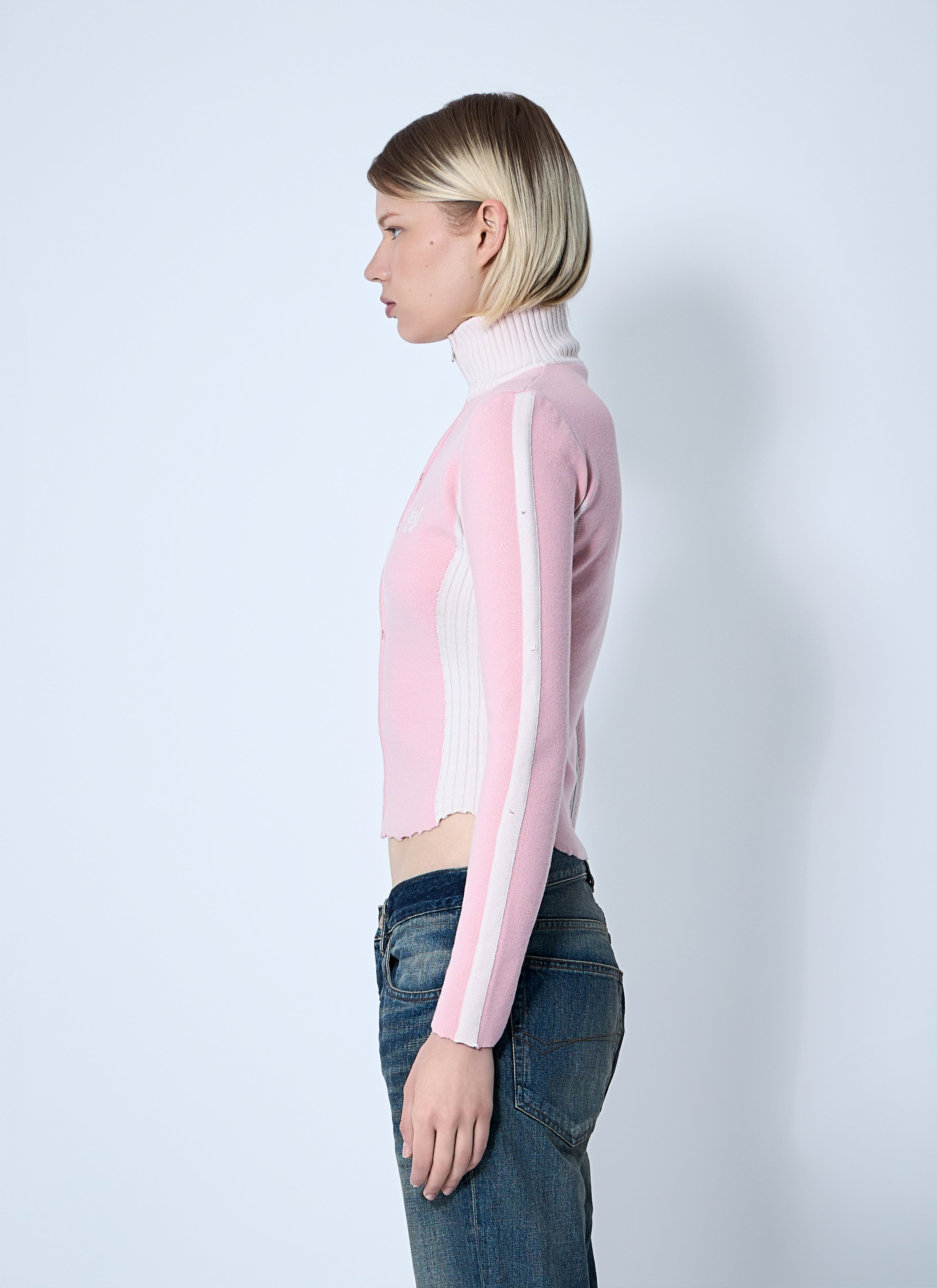 Balenciaga Women Zip-Up Human Being Hooded Sweatshirt