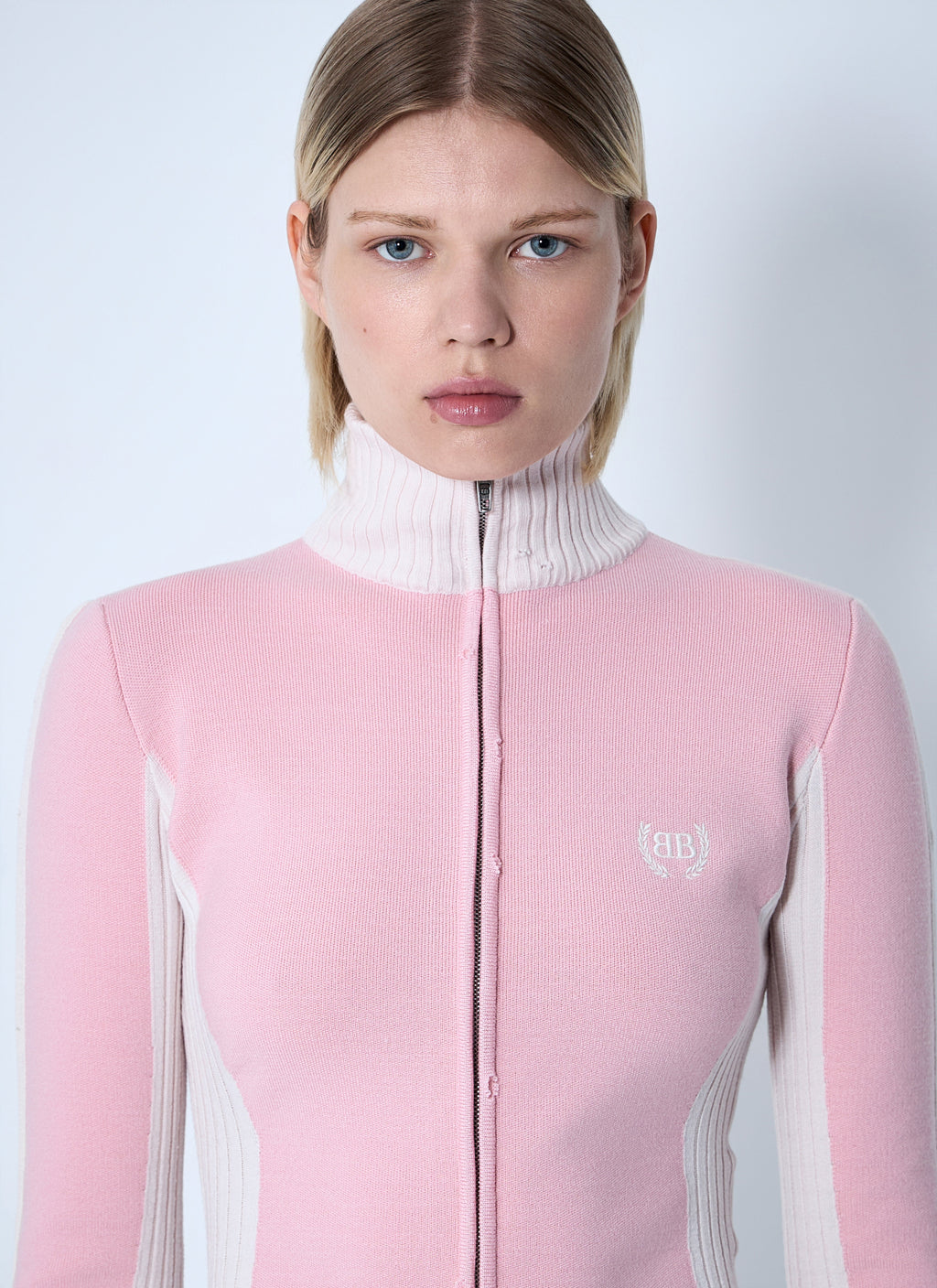 Balenciaga Women Zip-Up Human Being Hooded Sweatshirt