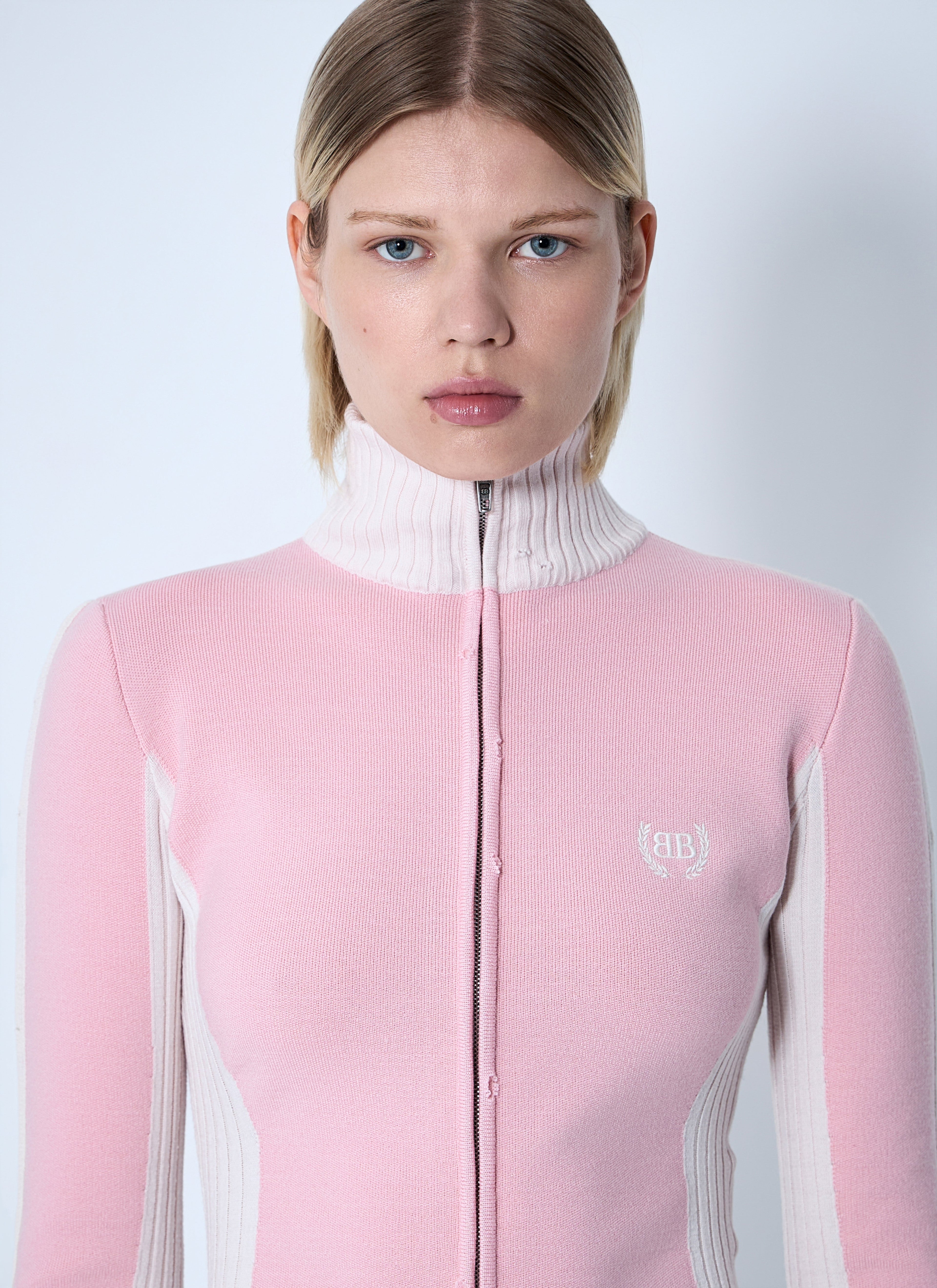 Balenciaga Women Zip-Up Human Being Hooded Sweatshirt