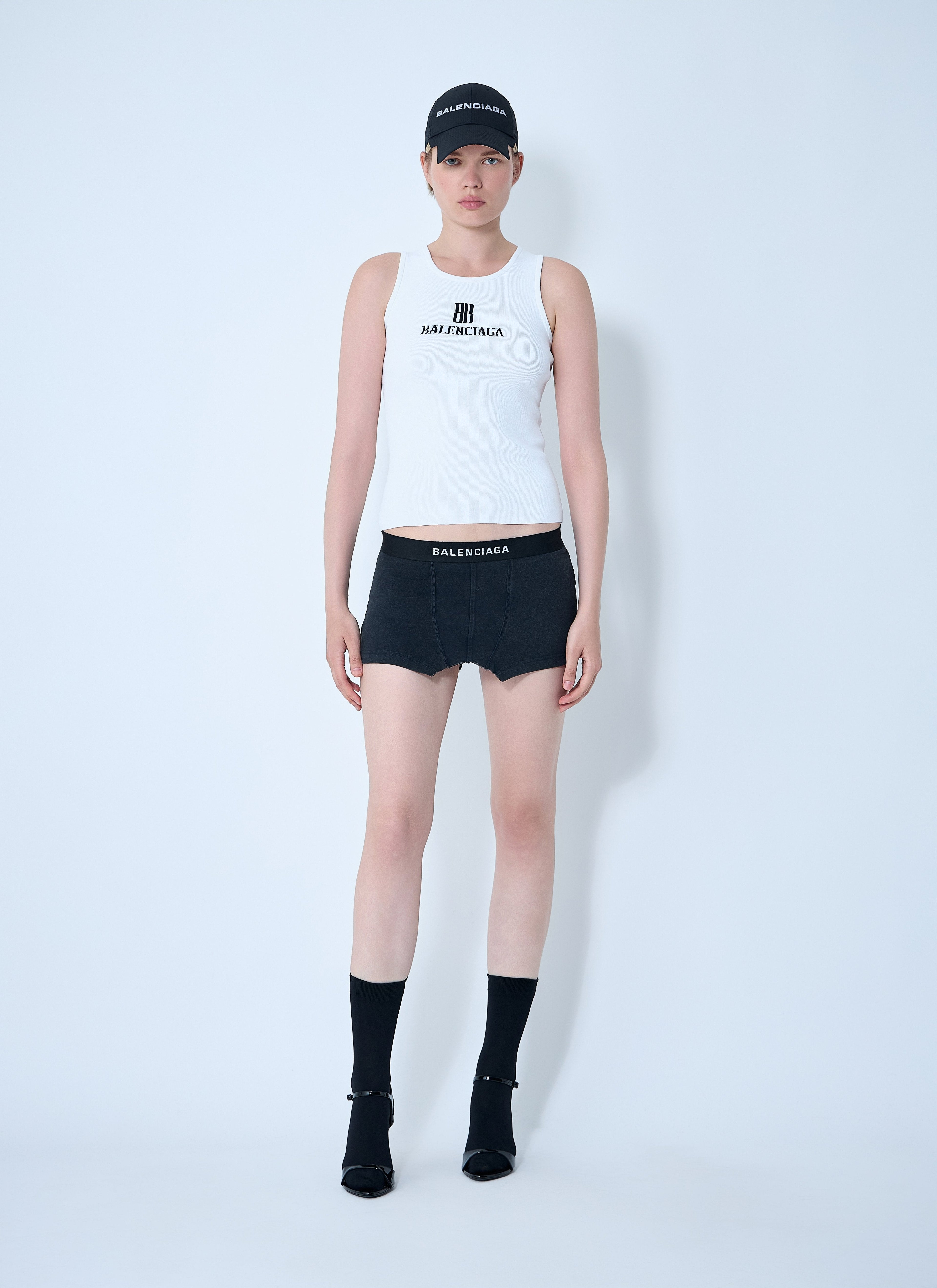 Balenciaga Women Logo Motif Tank Top