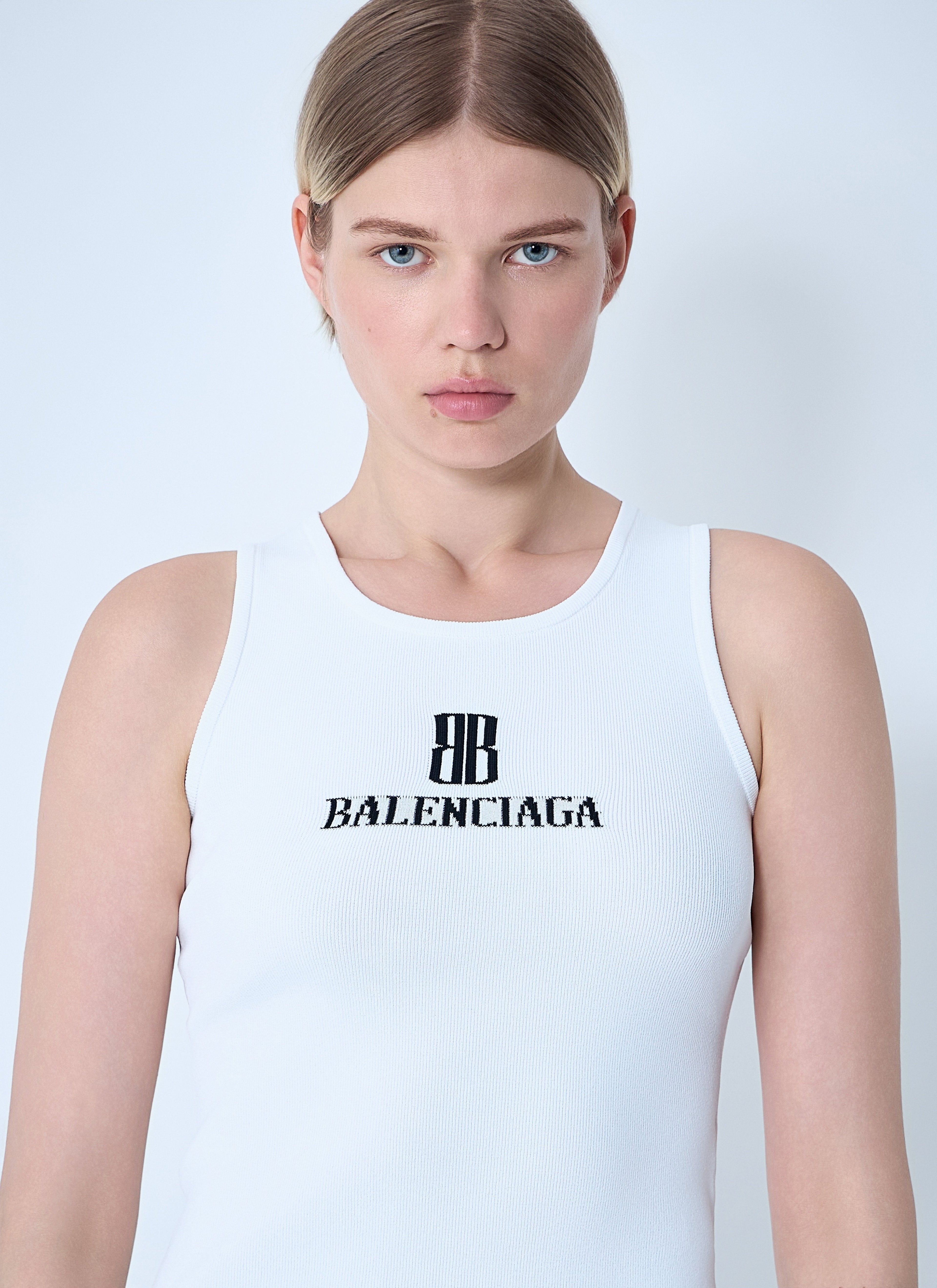 Balenciaga Women Logo Motif Tank Top