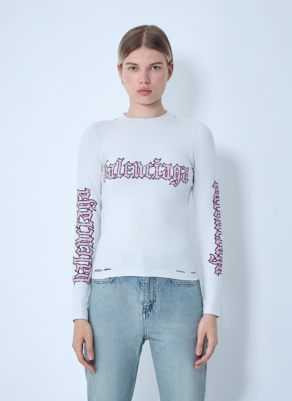 Balenciaga Women Logo Motif T-Shirt