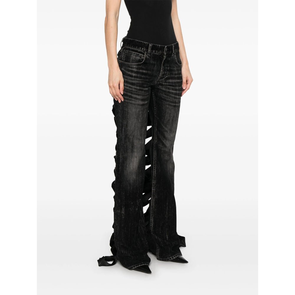 Balenciaga Black Denim - Straight - Leg Jeans Women - EZE Fashion®