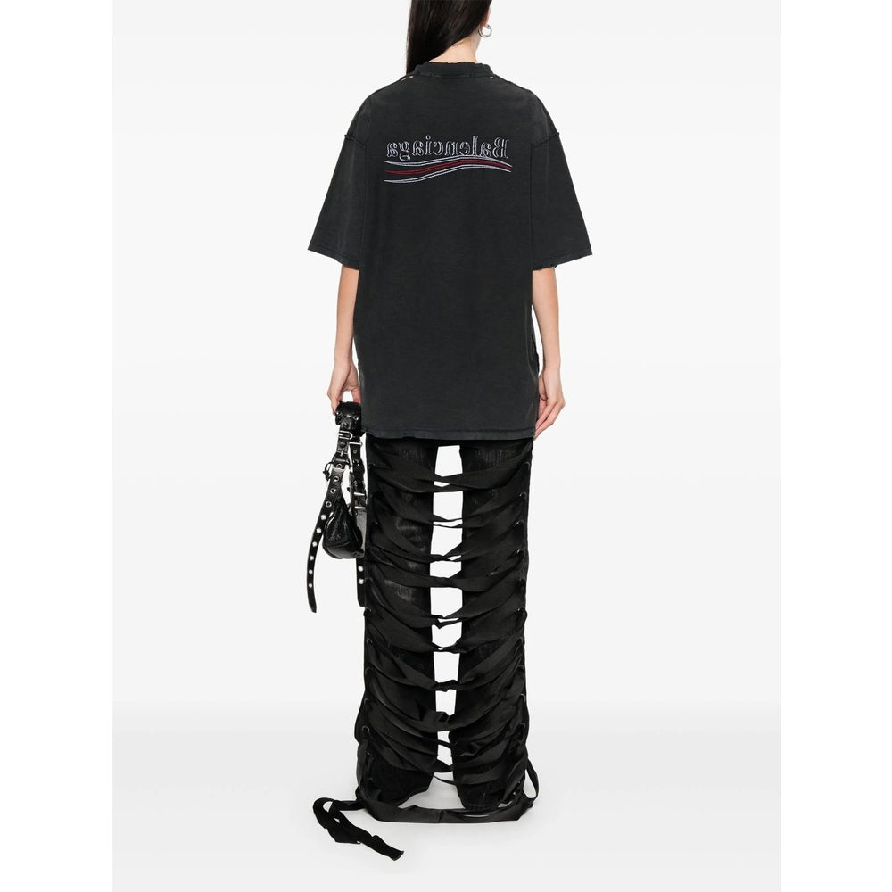 Balenciaga Black Denim - Straight - Leg Jeans Women - EZE Fashion®