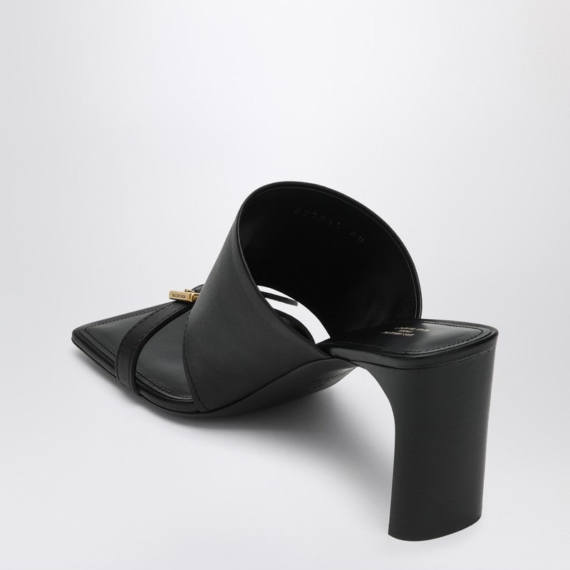 Balenciaga Black Leather Bel Air Sandals Women - EZE Fashion®