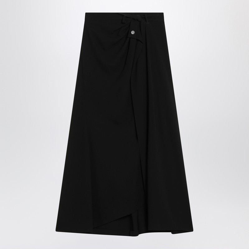 Balenciaga Draped Black Skirt In Crãªpe Women - EZE Fashion®