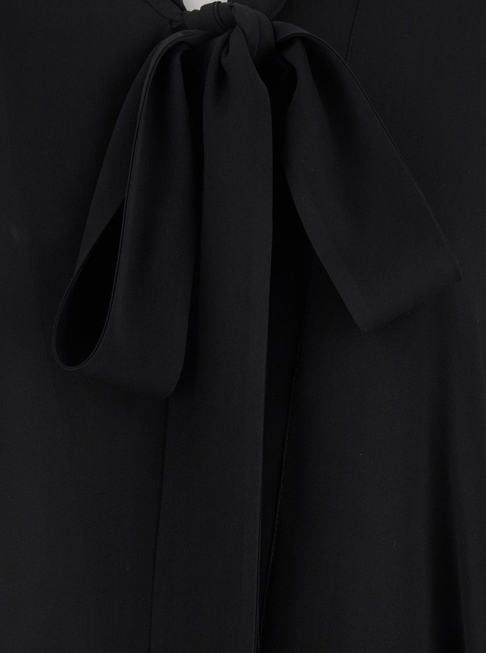Balenciaga Women Black Blouse With Pussybow Collar And Asymmetric Design In Silk Woman - EZE Fashion®