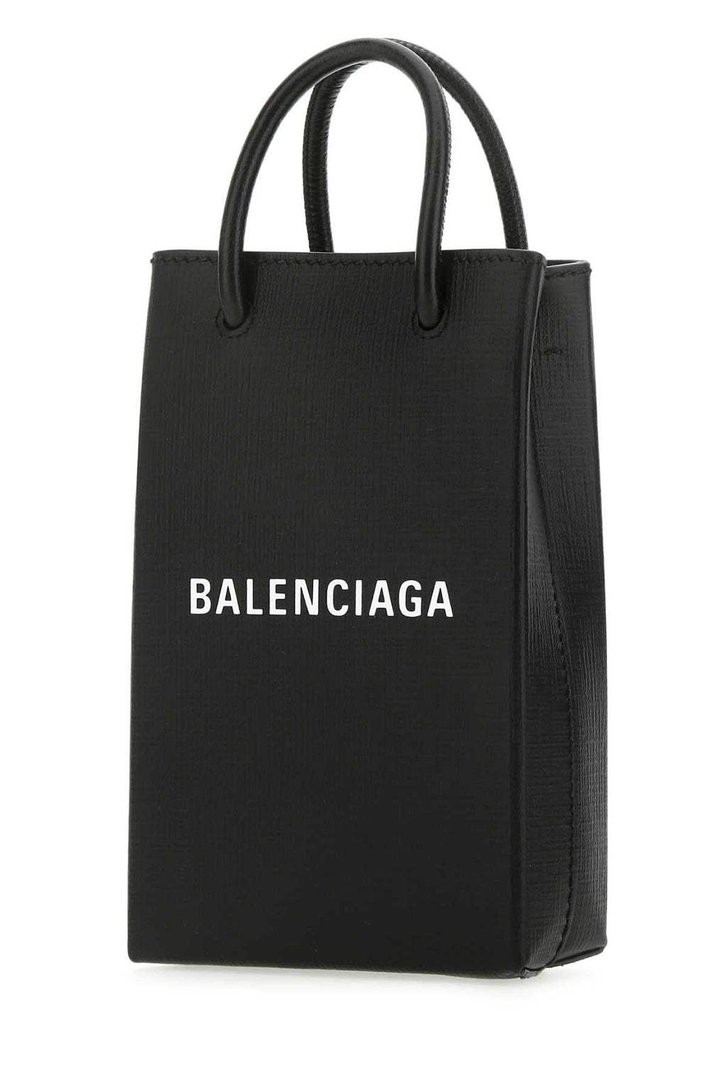 Balenciaga Women Black Leather Phone Case - EZE Fashion®