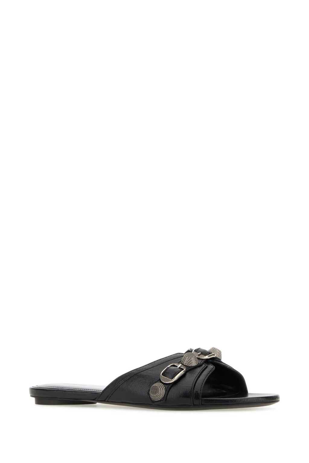 Balenciaga Women Black Leather Slippers - EZE Fashion®