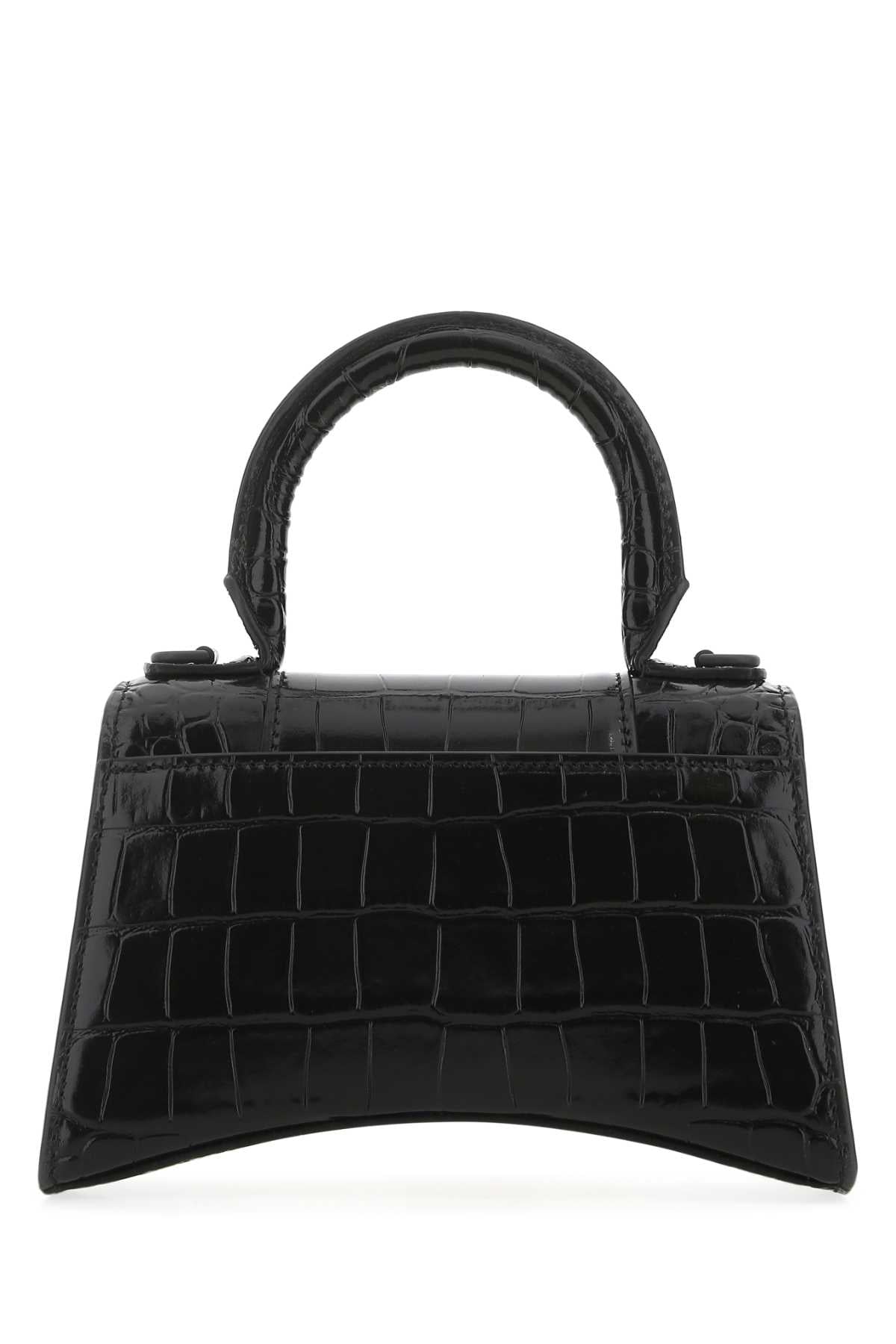 Balenciaga Women Black Leather Xs Hourglass Handbag - EZE Fashion®