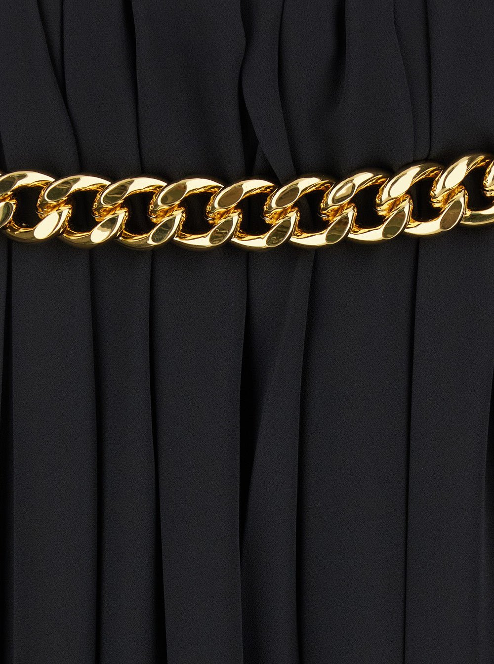 Balenciaga Women Black Long Pleaded Skirt With Belt In Tech Fabric Woman - EZE Fashion®