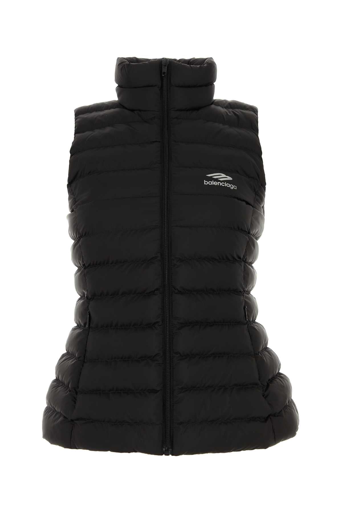 Balenciaga Women Black Nylon Sleeveless Jacket - EZE Fashion®