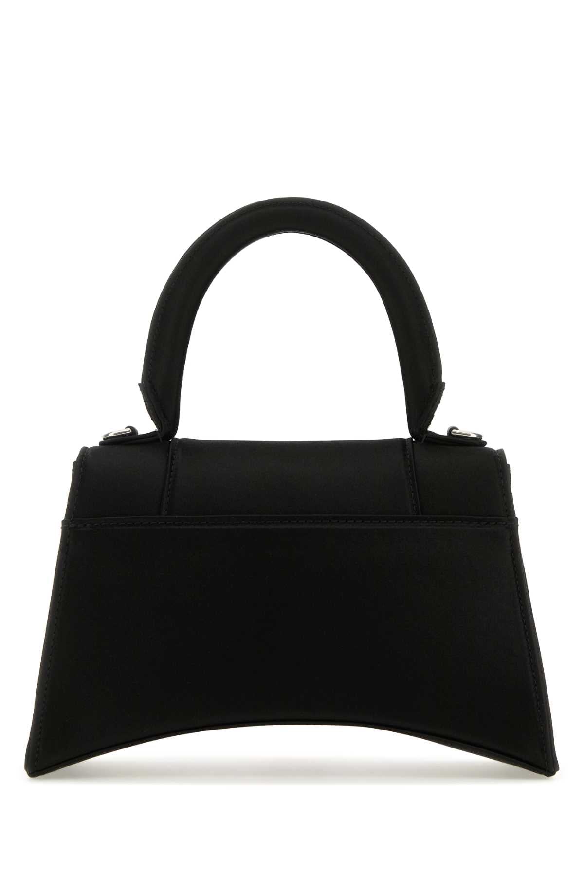Balenciaga Women Black Satin Small Hourglass Handbag - EZE Fashion®