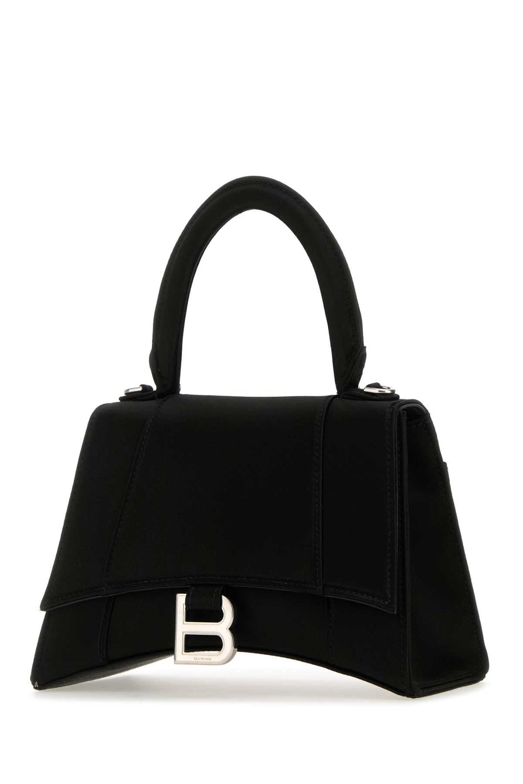 Balenciaga Women Black Satin Small Hourglass Handbag - EZE Fashion®