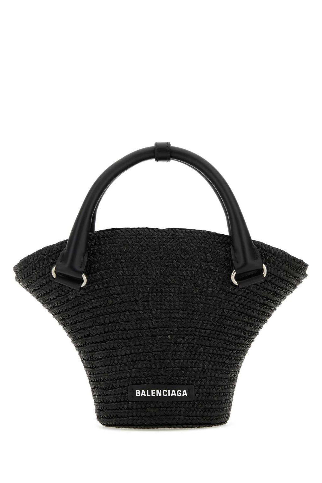 Balenciaga Women Black Straw Mini Beach Handbag - EZE Fashion®