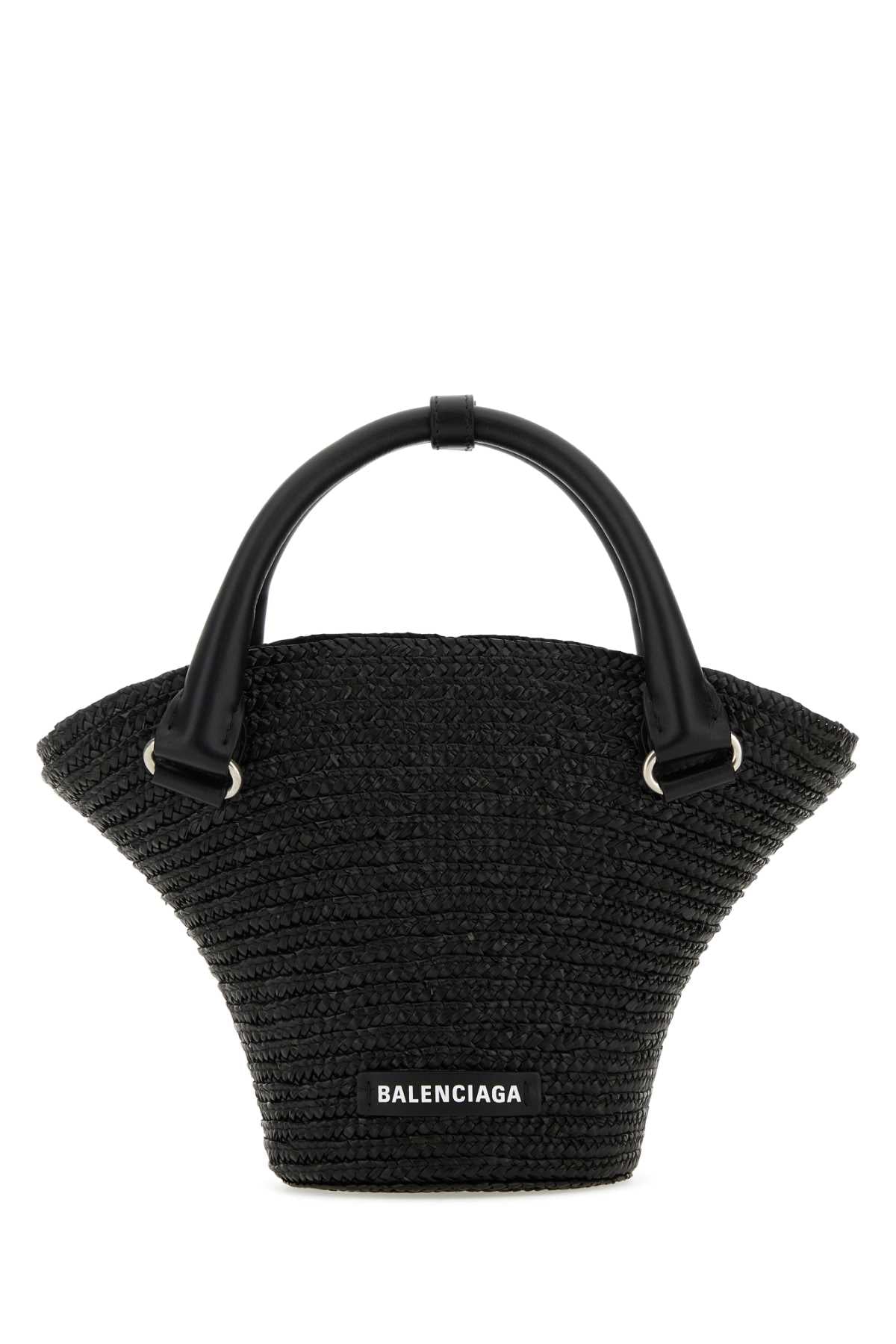 Balenciaga Women Black Straw Mini Beach Handbag - EZE Fashion®