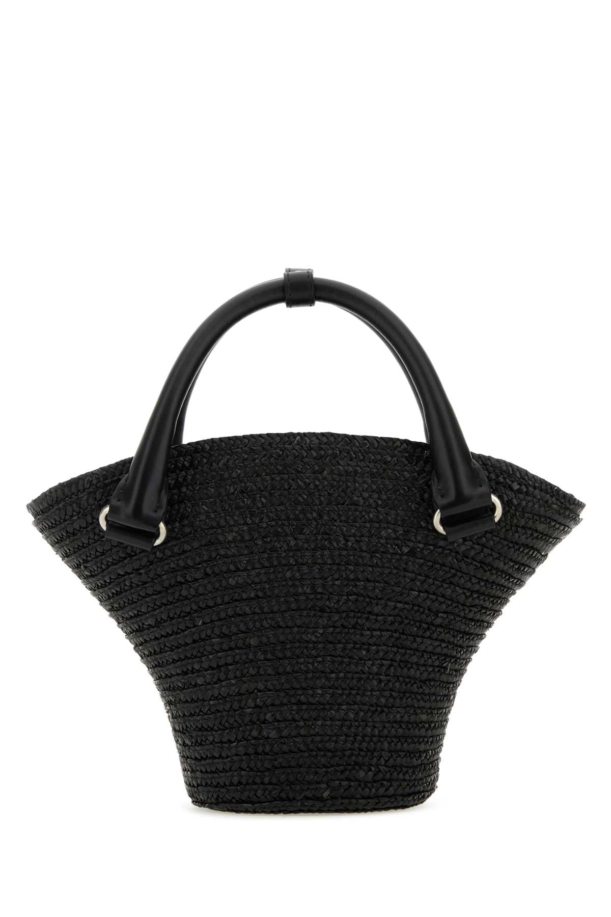 Balenciaga Women Black Straw Mini Beach Handbag - EZE Fashion®
