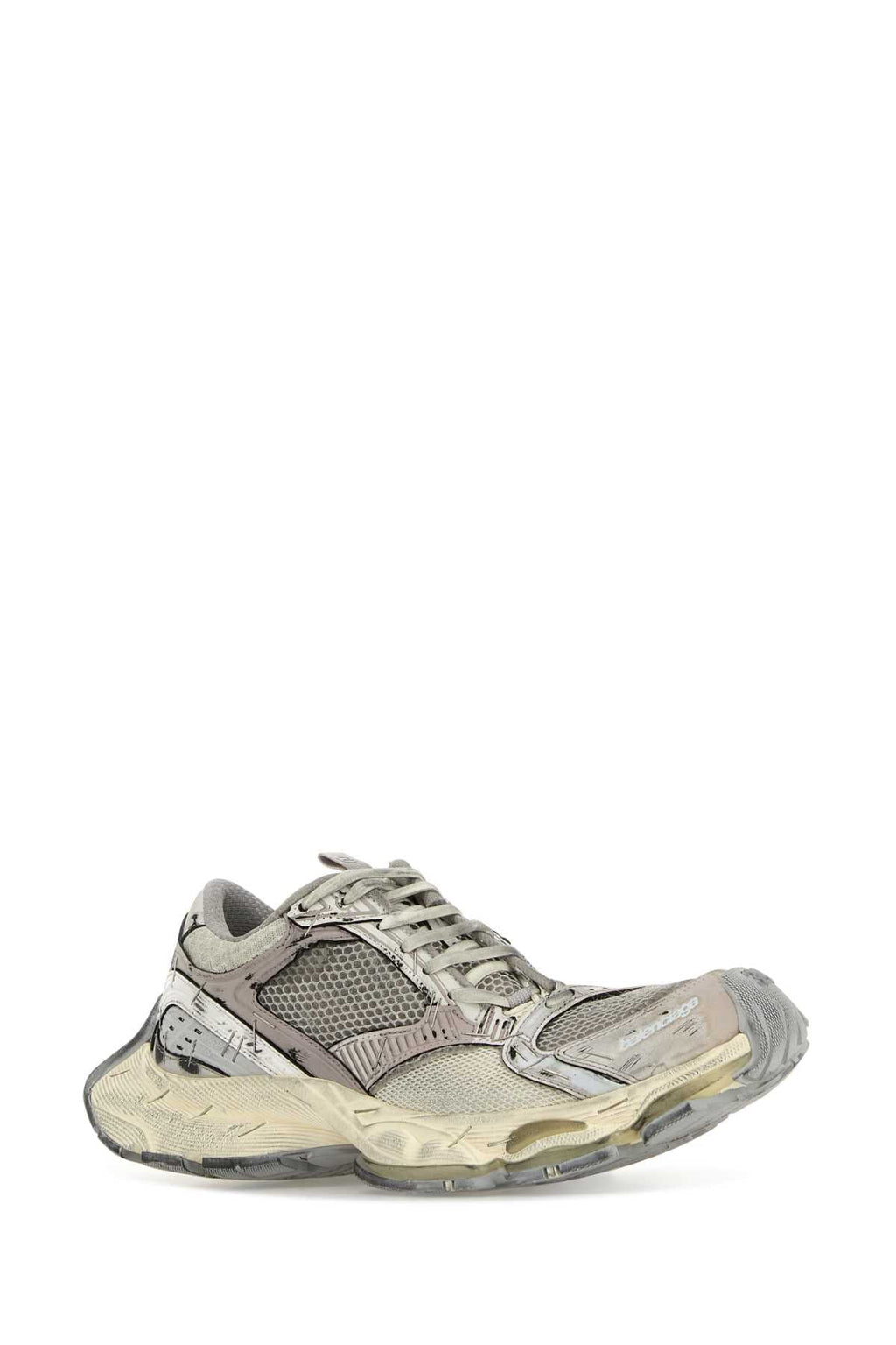 Balenciaga Women Multicolor Synthetic Leather And Mesh Stapler Sneakers - EZE Fashion®