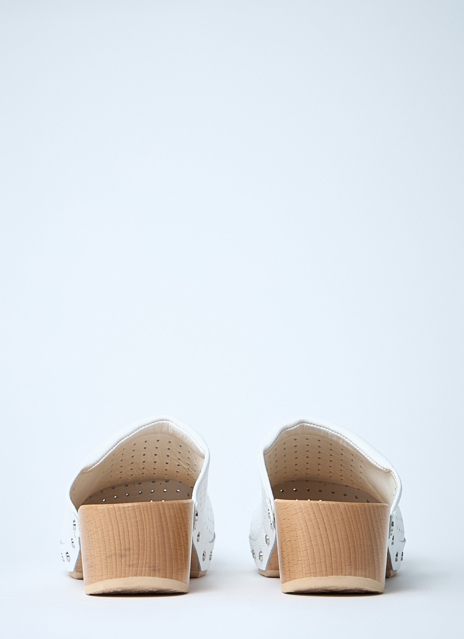 Balenciaga Women Perforated Heeled Clogs - EZE Fashion®