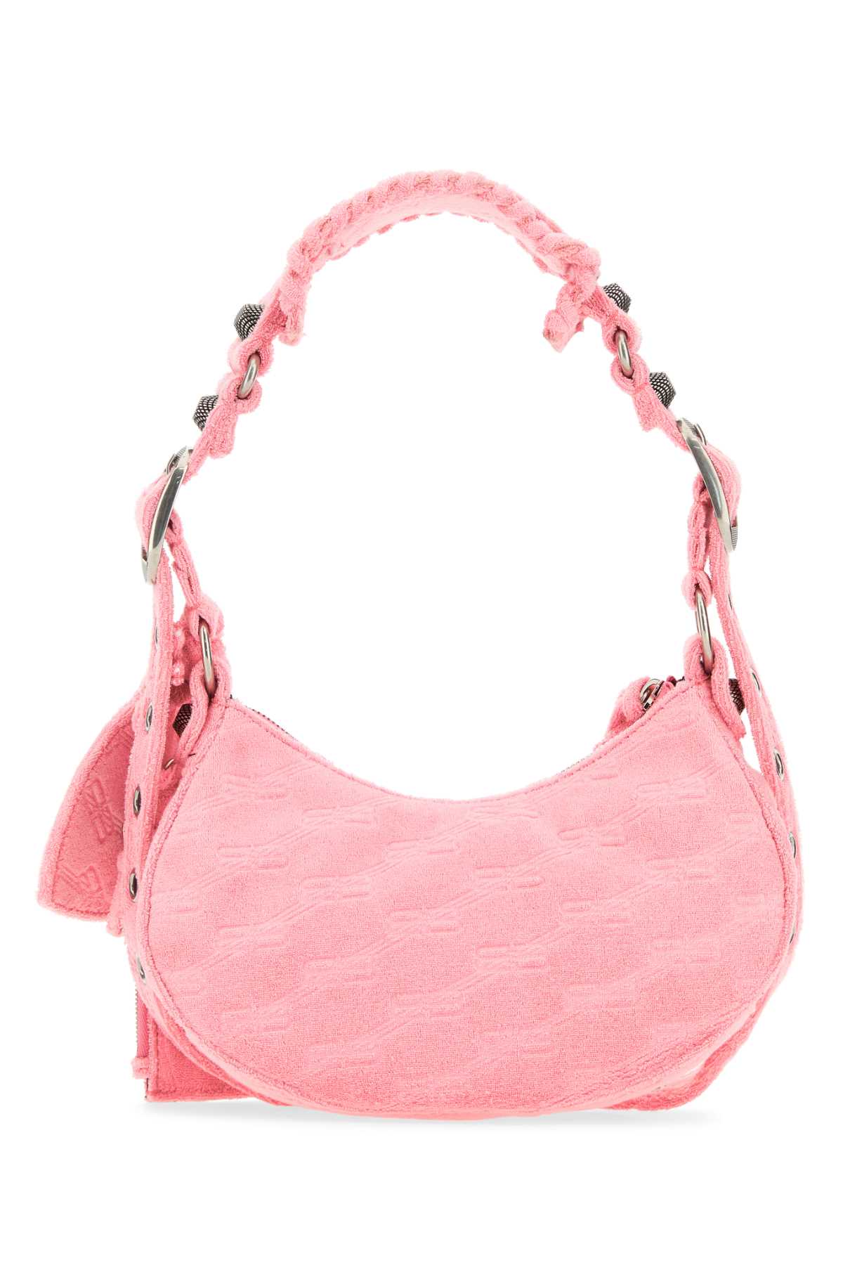 Balenciaga Women Pink Terry Fabric Le Cagole Xs Shoulder Bag - EZE Fashion®
