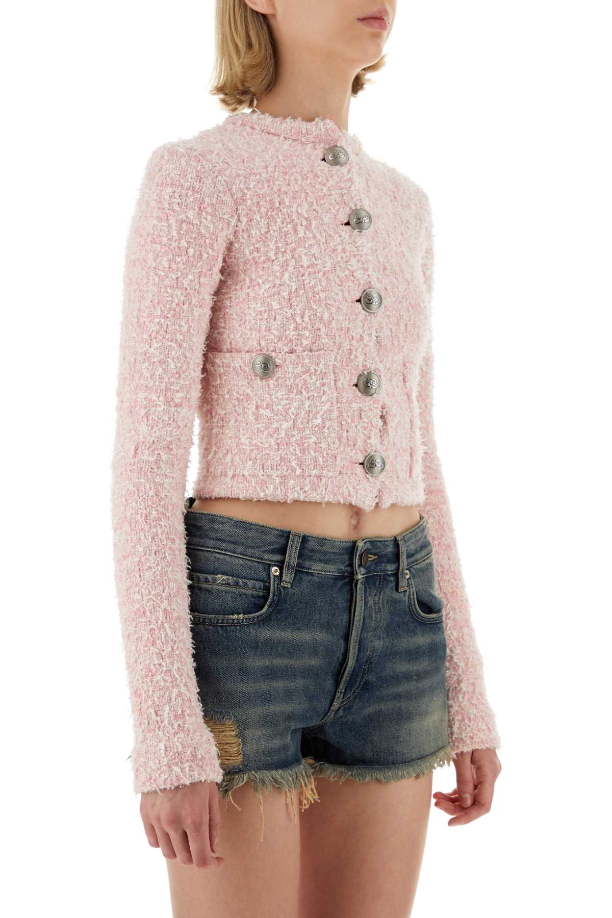 Balenciaga Women Pink Tweed Cardigan - EZE Fashion®