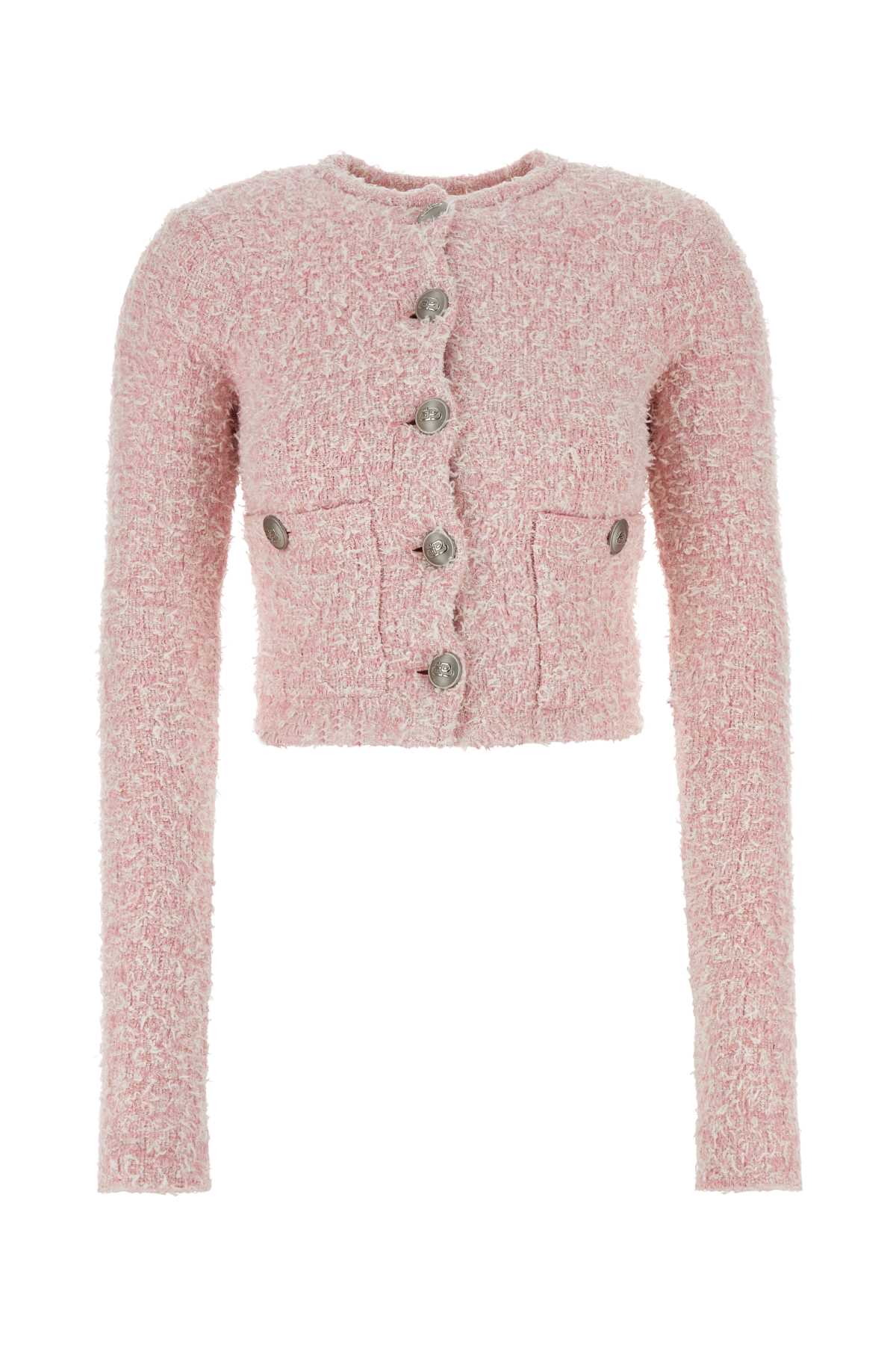 Balenciaga Women Pink Tweed Cardigan - EZE Fashion®