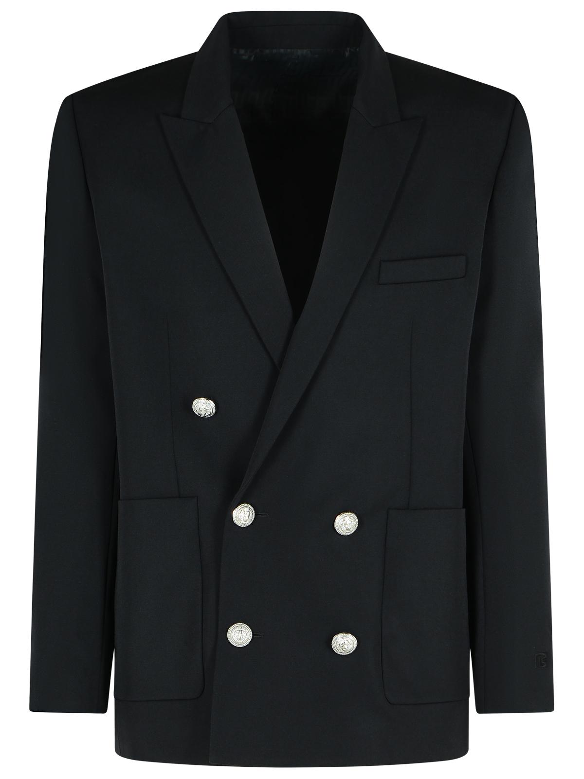 Balmain Black Virgin Wool Blazer Men - EZE Fashion®