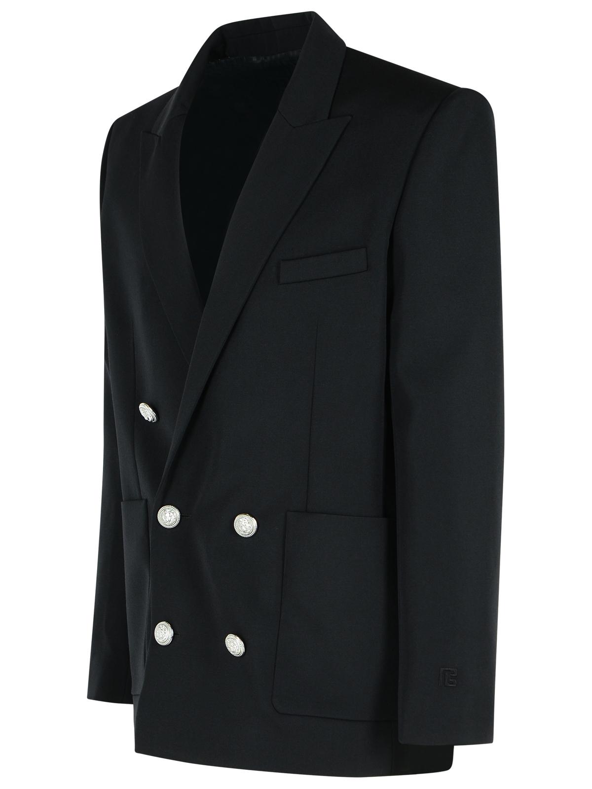 Balmain Black Virgin Wool Blazer Men - EZE Fashion®