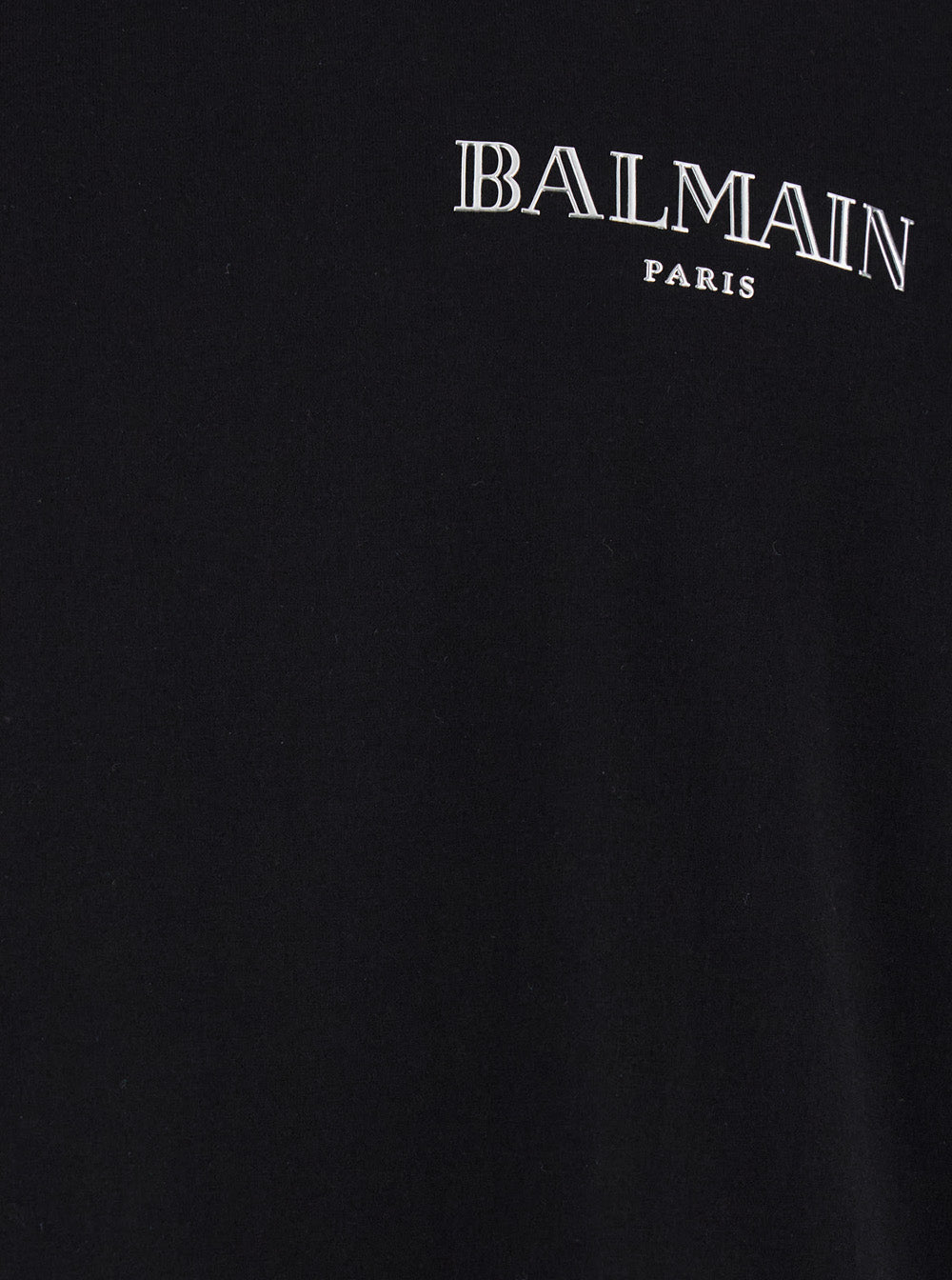 Balmain Men Black Crewneck T-Shirt With Logo Print In Cotton Man - EZE Fashion®
