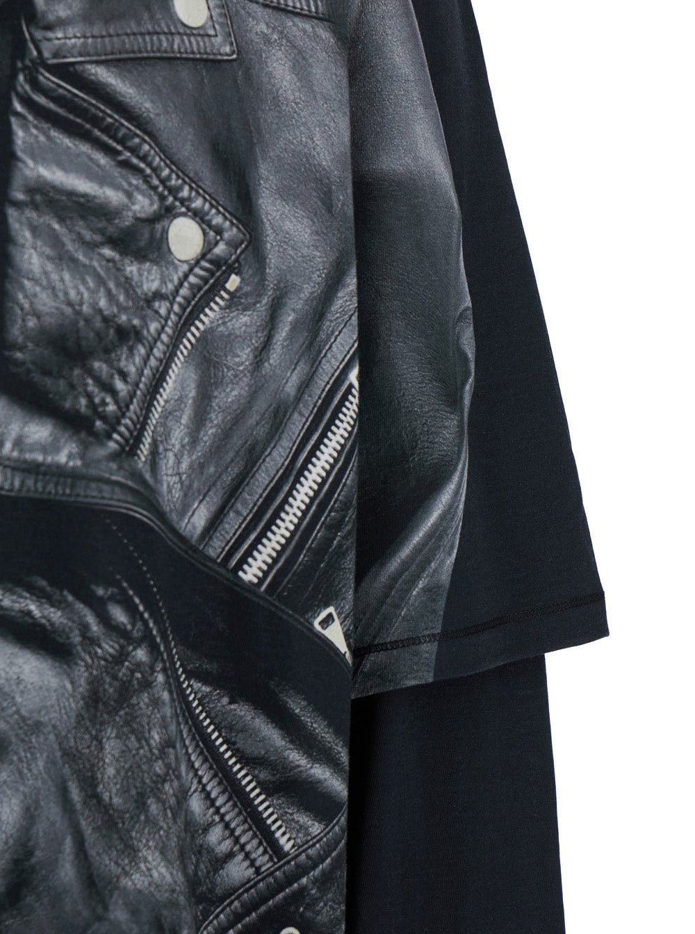 Balmain Men Leather Trompe L'œil Ls T-Shirt - EZE Fashion®